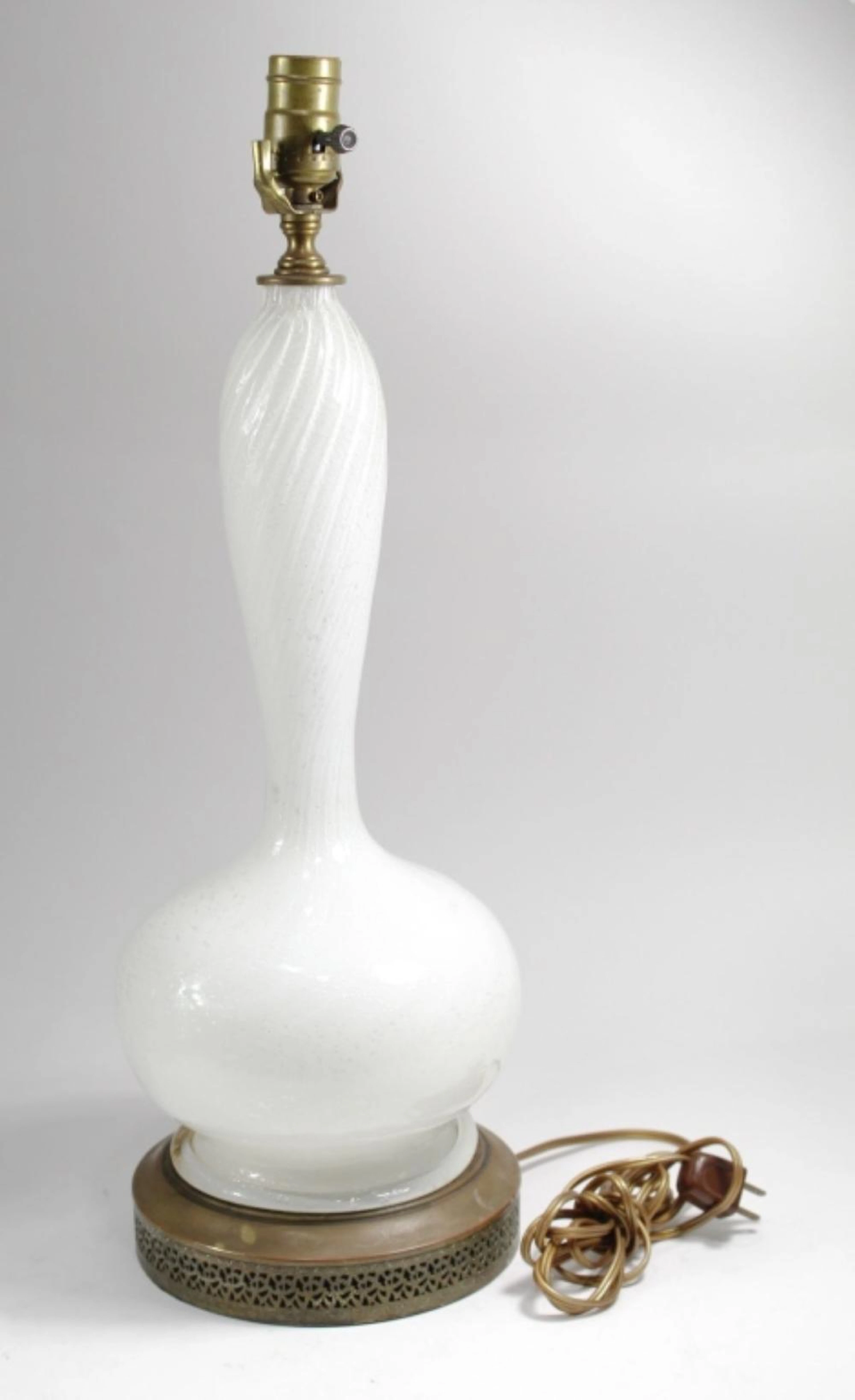 MID CENTURY MURANO GLASS TABLE LAMP
