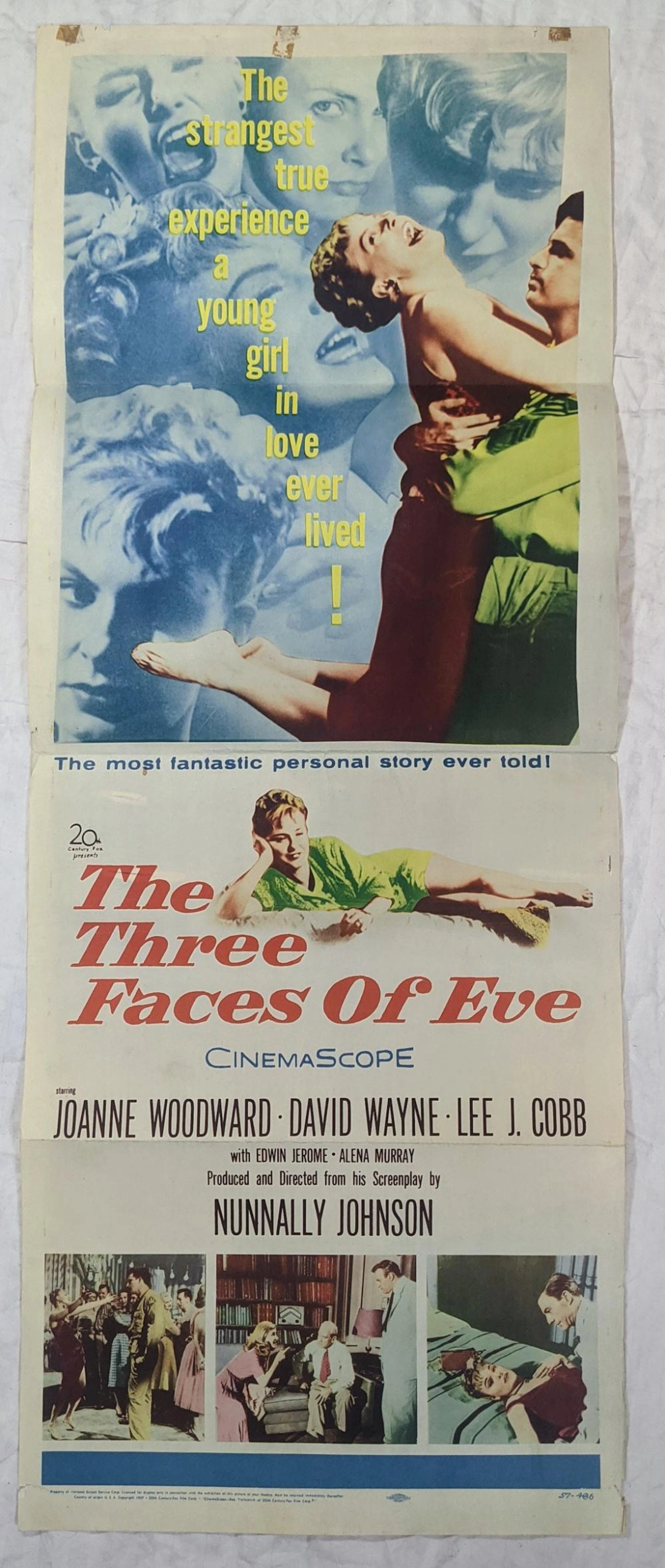 ORIGINAL THREE FACES OF EVE MOVIE INSERT