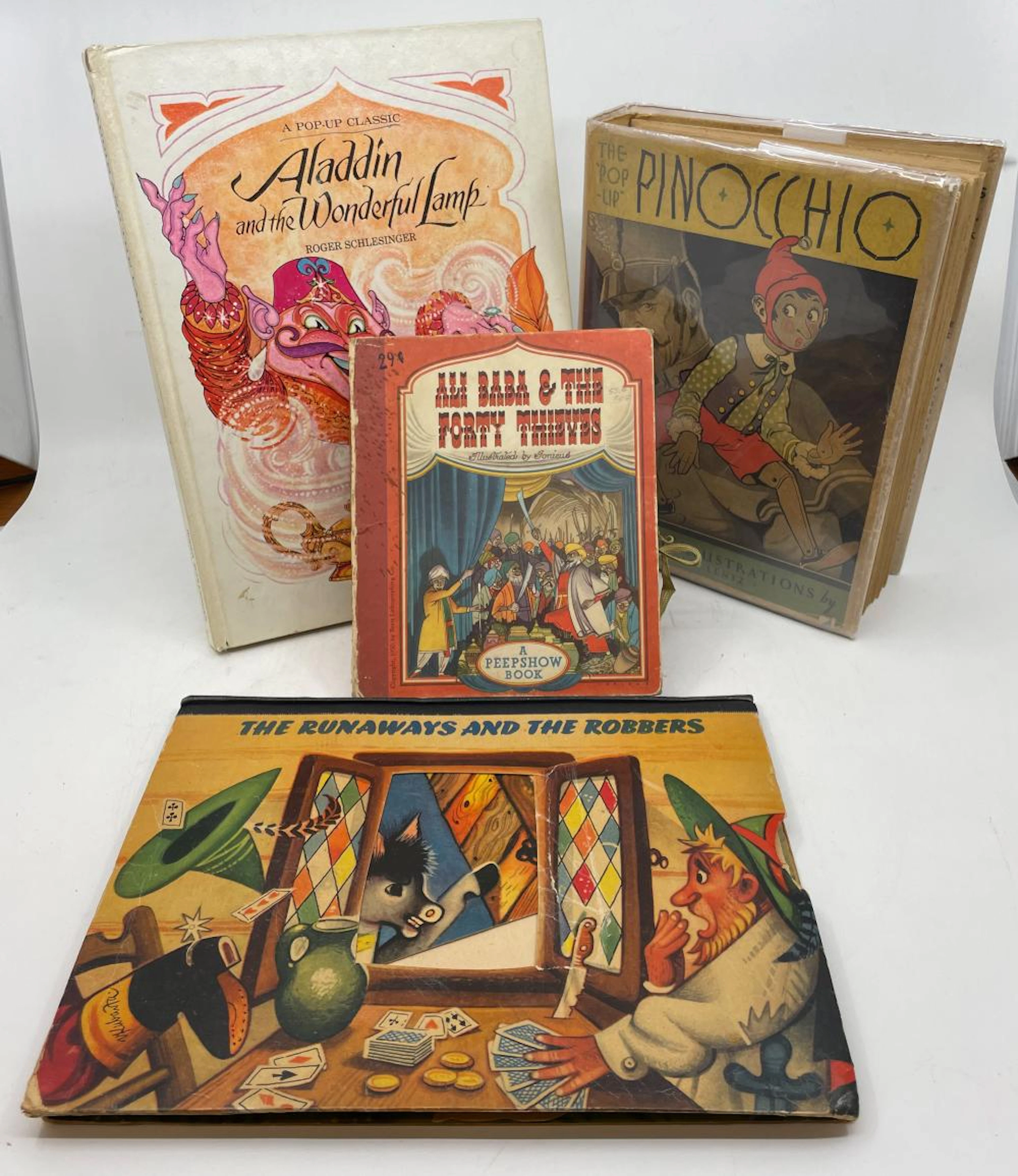 4pc Antique & Vintage Pop-Up Books
