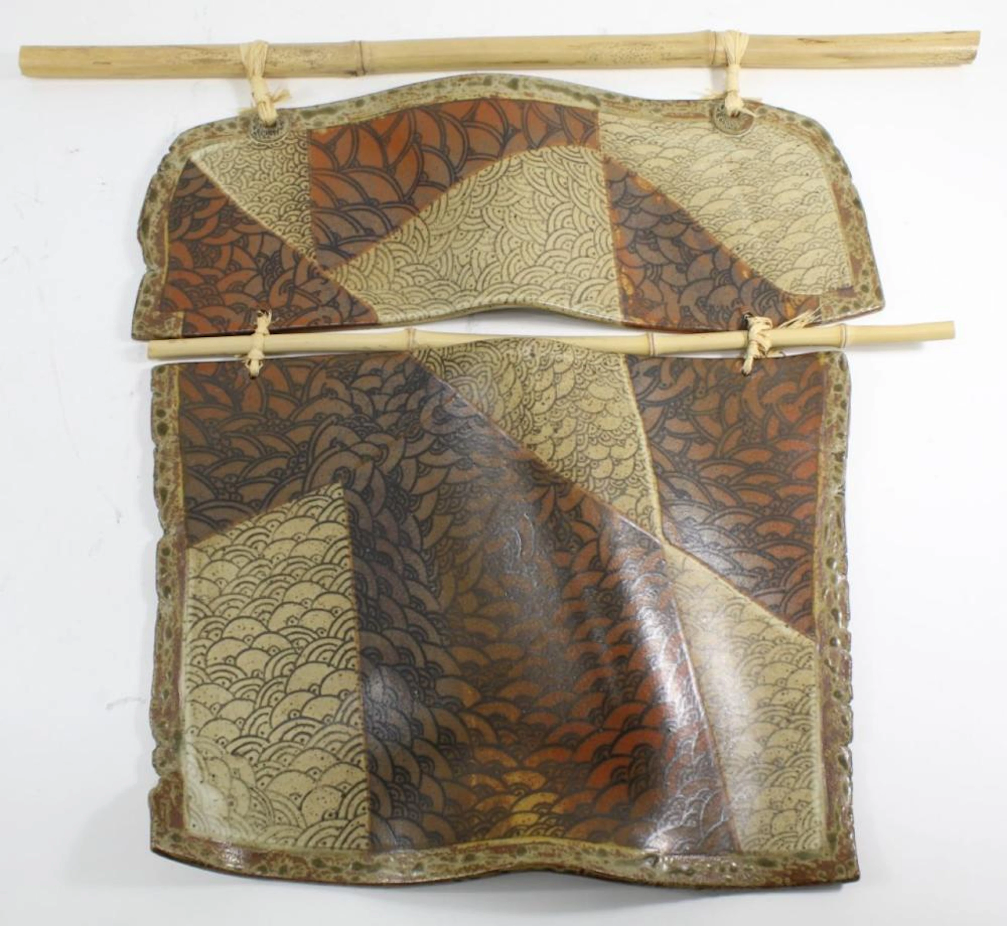 JAPANESE STUDIO ART POTTERY WALL SCULPTURE