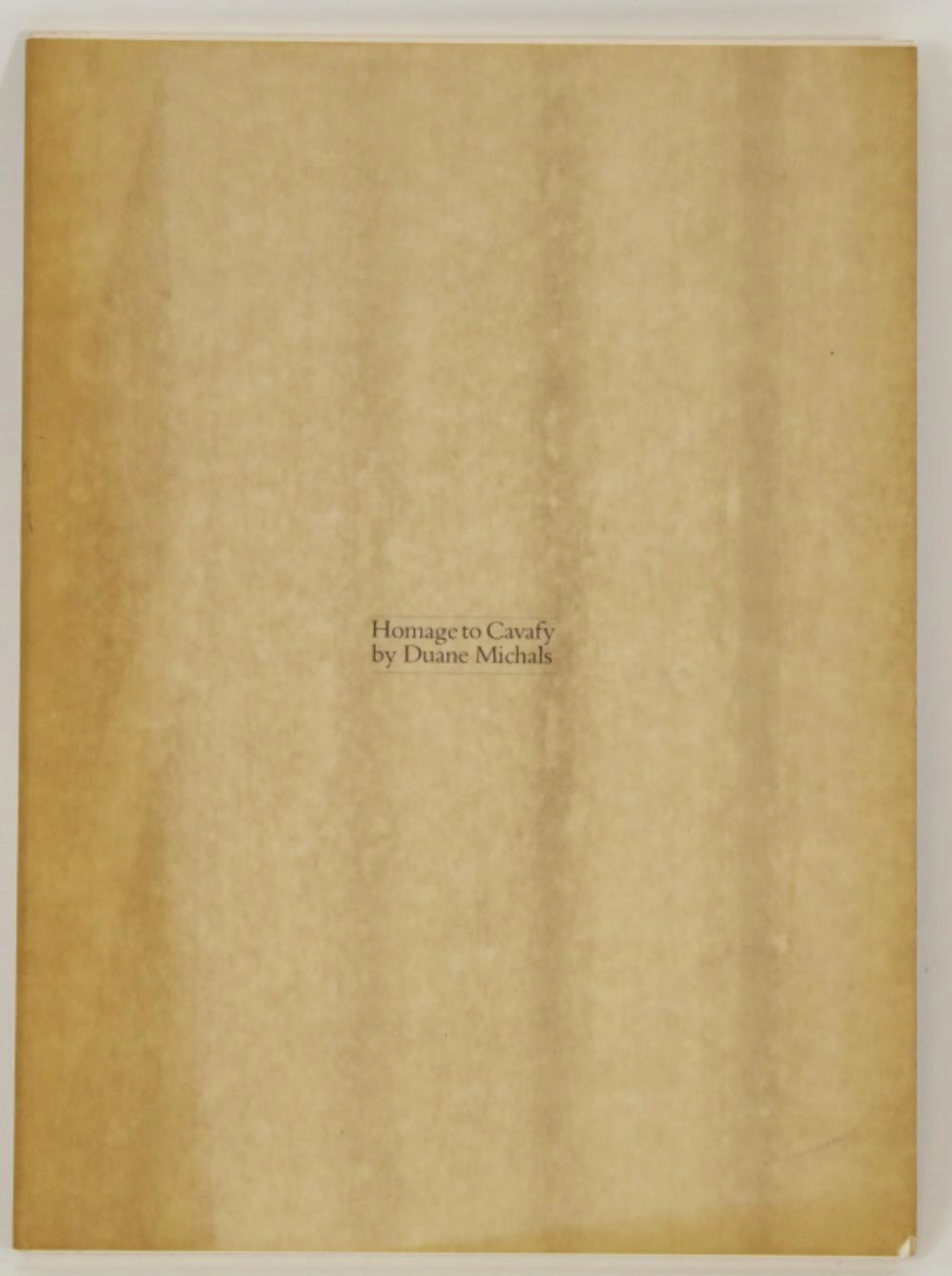 Homage to Cavafy by Duane Michals Book
