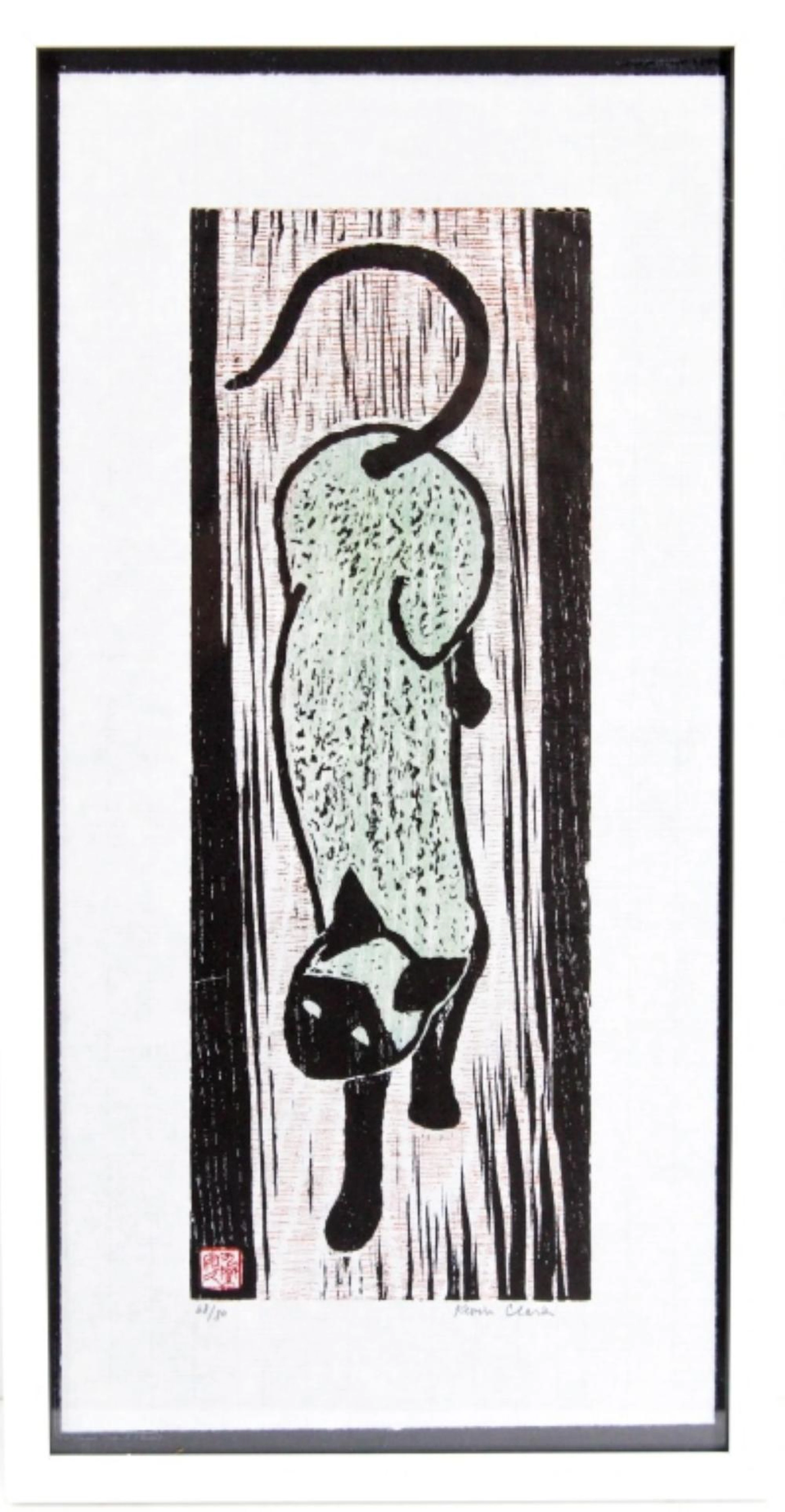 KEVIN CLARK (OR) "NEKO" WOODCUT PRINT