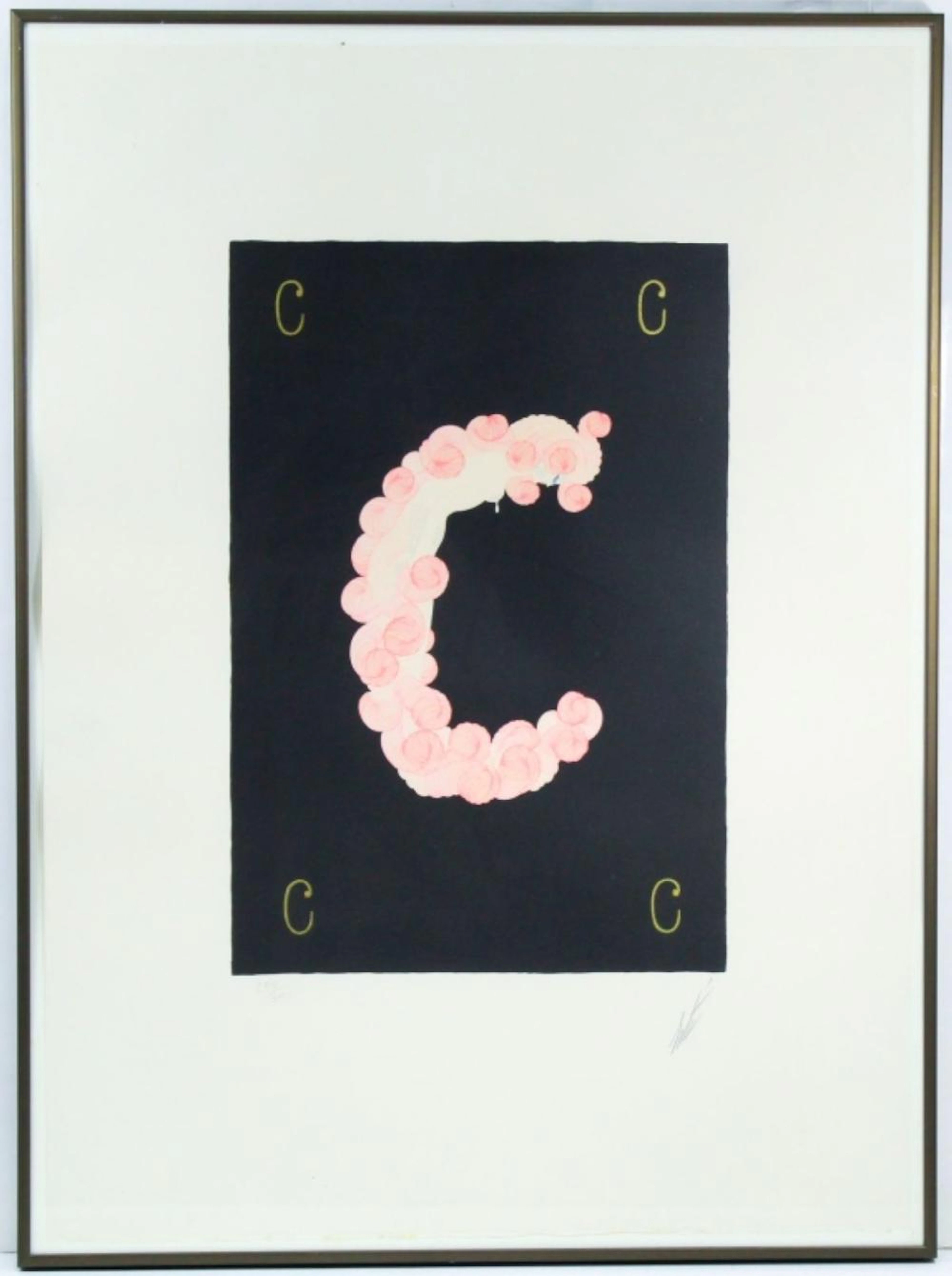 ERTE "LETTER C" SIGNED SERIGRAPH