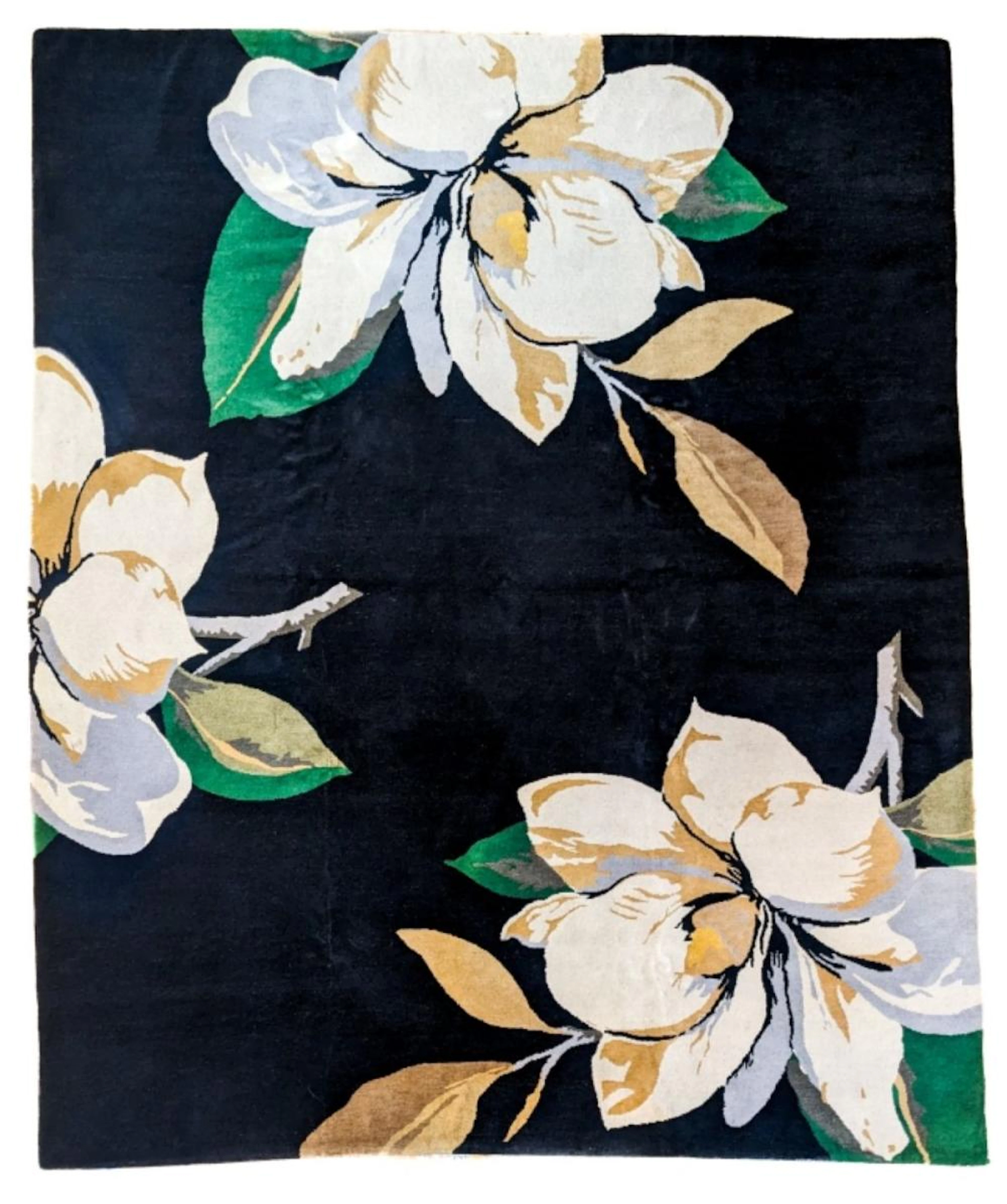 MAGNOLIA BLACK WOOL RUG BY VIVIENNE WESTWOOD