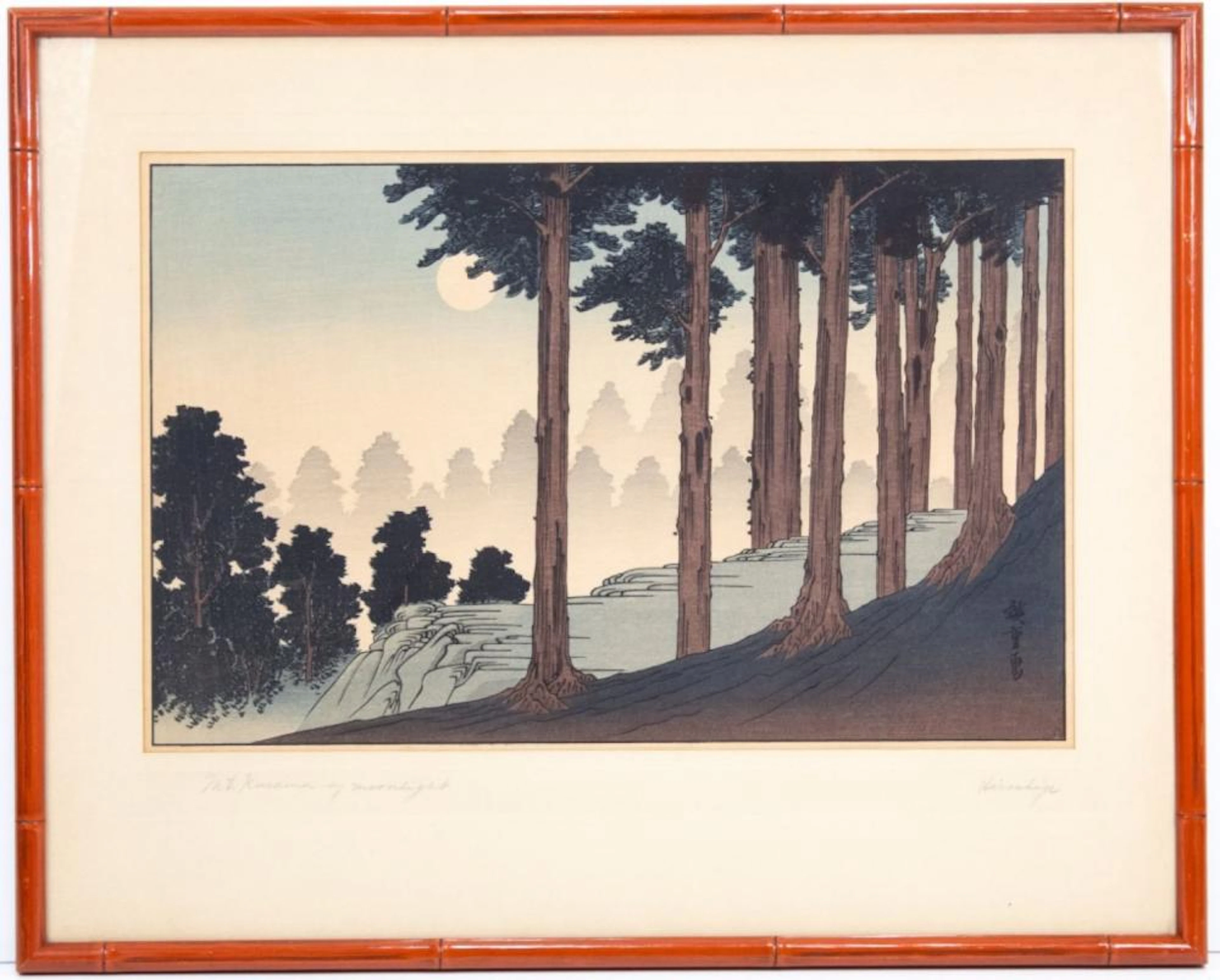 JAPANESE WOODBLOCK HIROSHIGE ANDO MOUNT KURAMA
