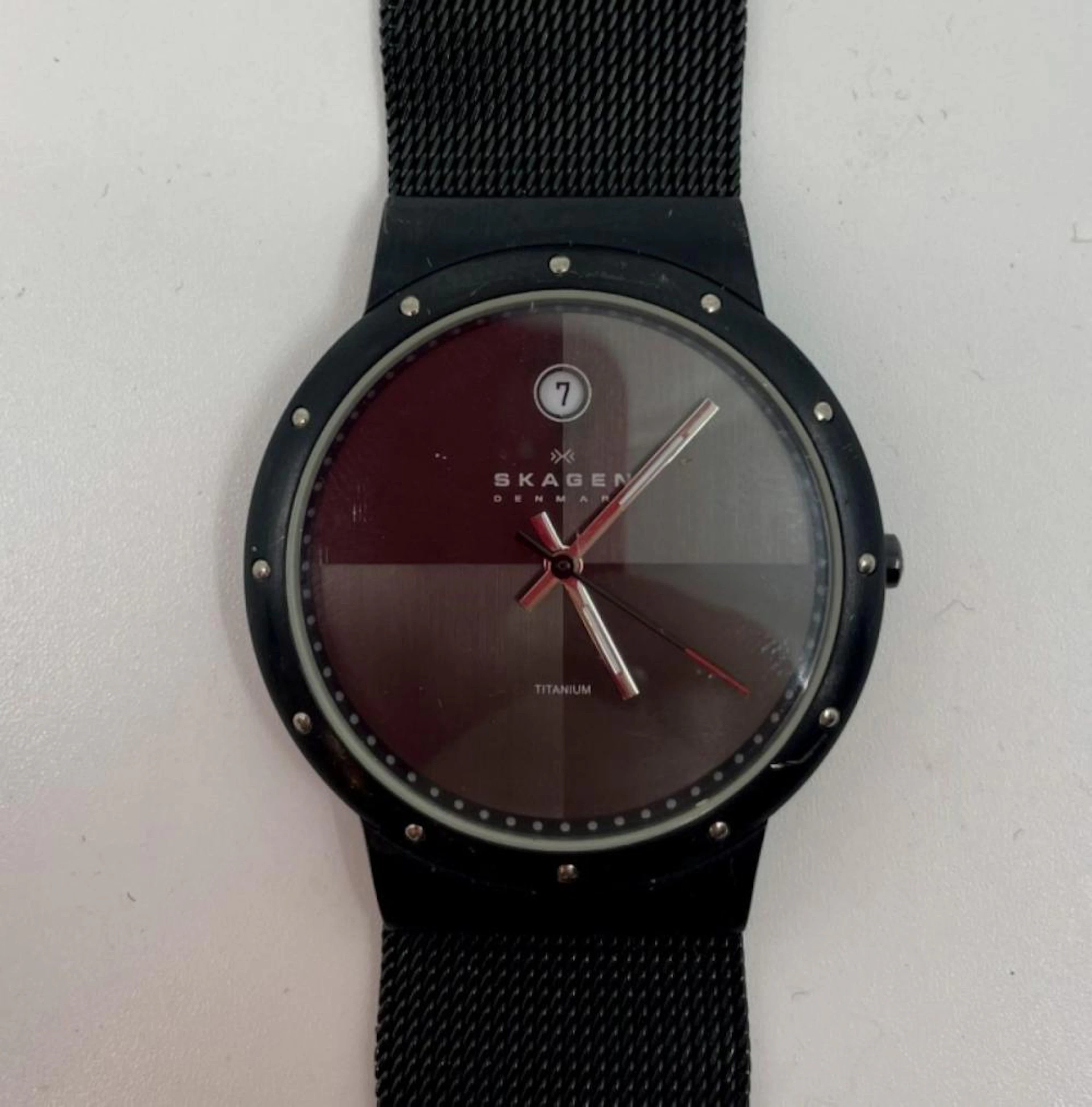 SKAGEN DENMARK TITANIUM MEN'S SLIM BLACK WATCH