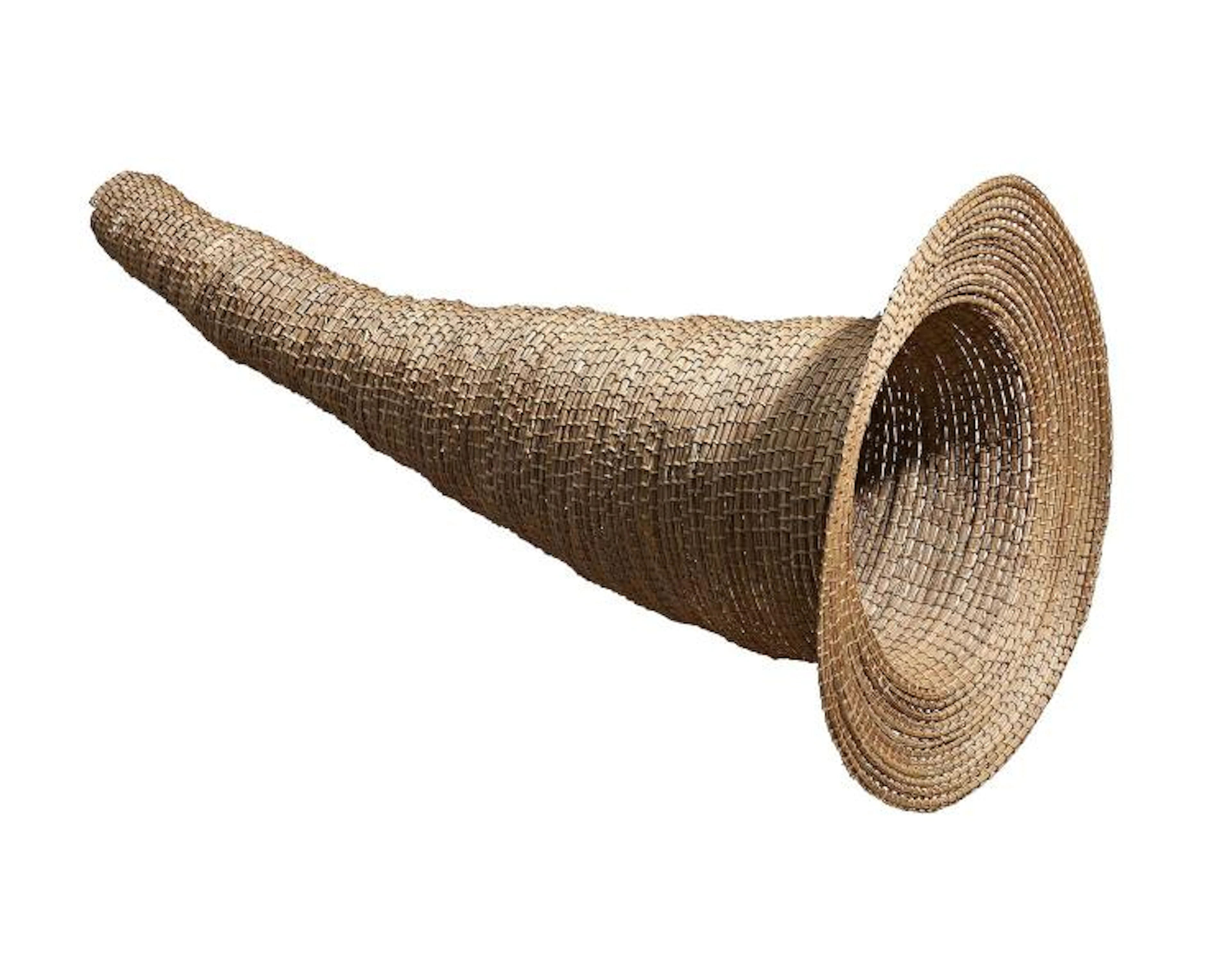 YVONNE KOOLMATRIE, born 1944, EEL TRAP, woven sedge river rushes