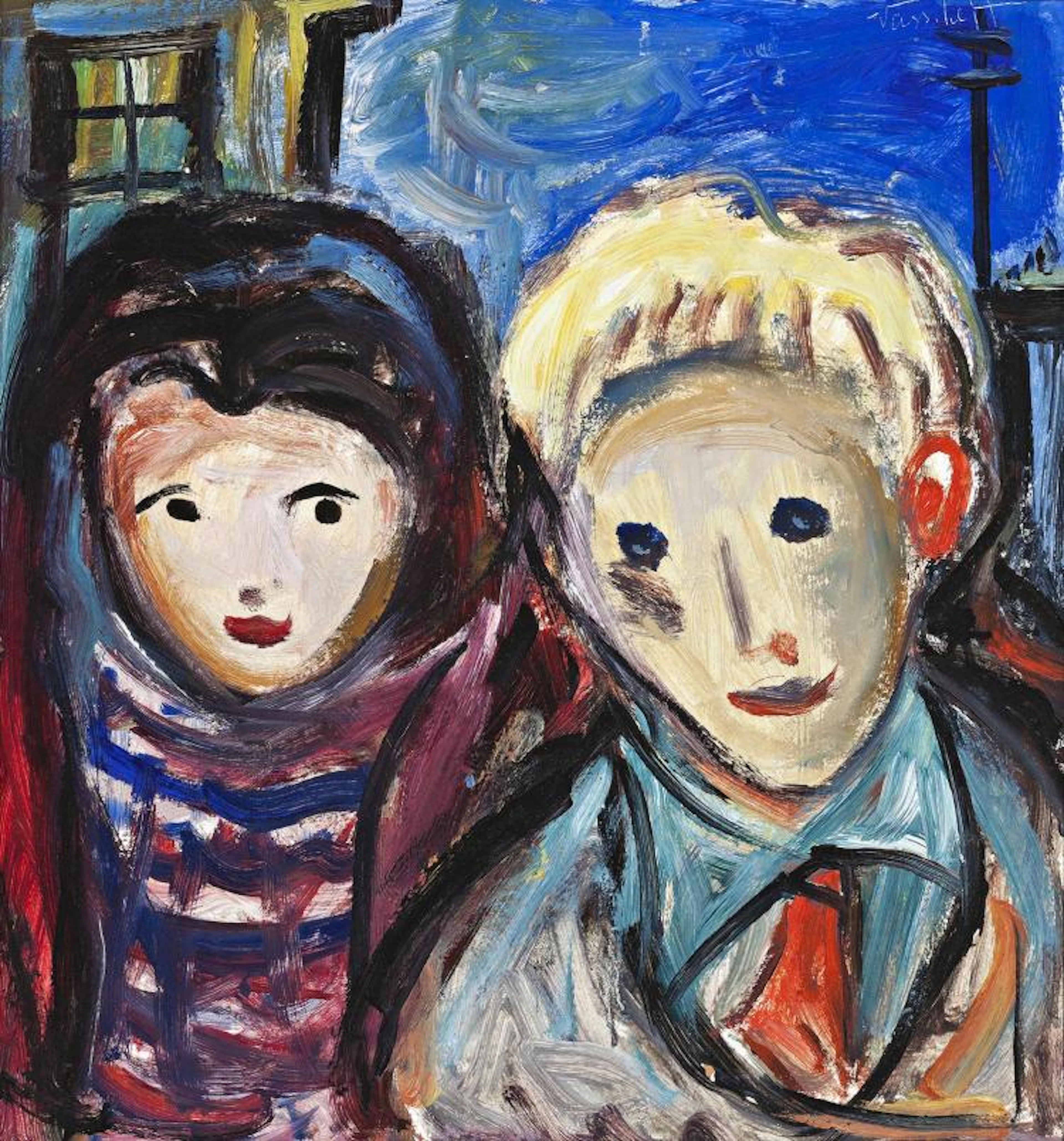 DANILA VASSILIEFF, (1897 – 1958), GIRL AND BOY WATCHING ME P