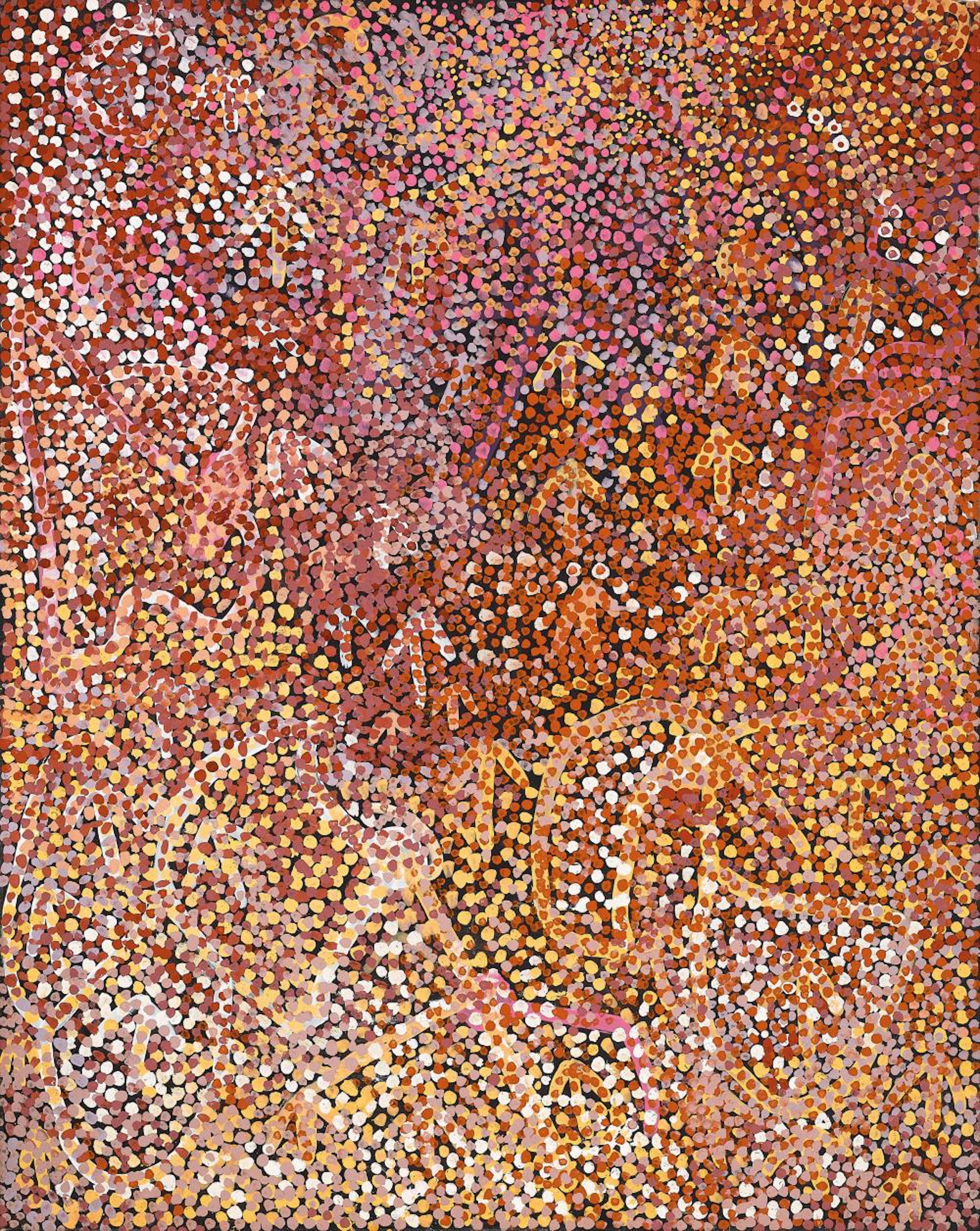 EMILY KAME KNGWARREYE, UNTITLED (ALALGURA/EMU COUNTRY), 1989