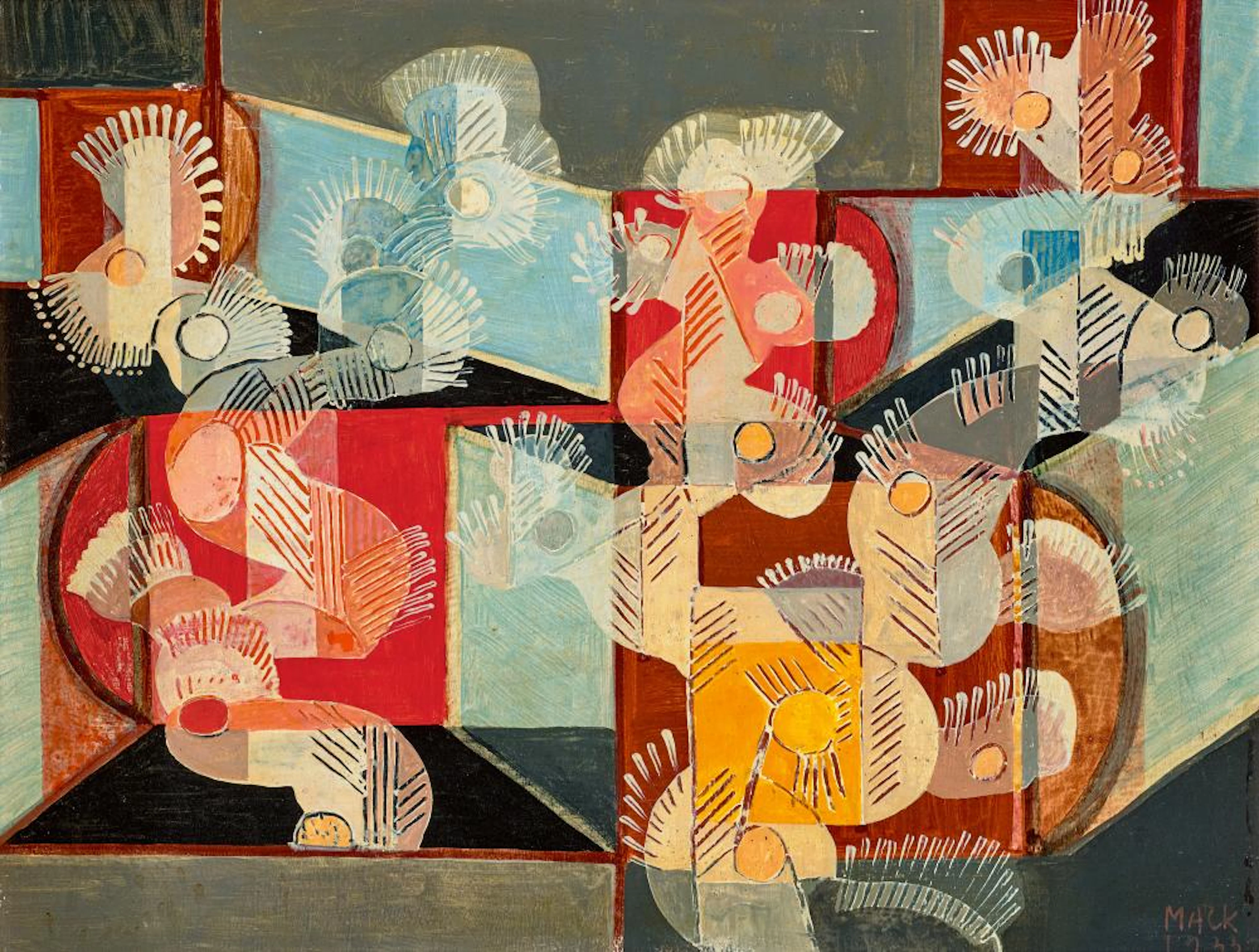 LUDWIG HIRSCHFELD-MACK, ABSTRACT COMPOSITION WITH PLANT FORMS, 1933