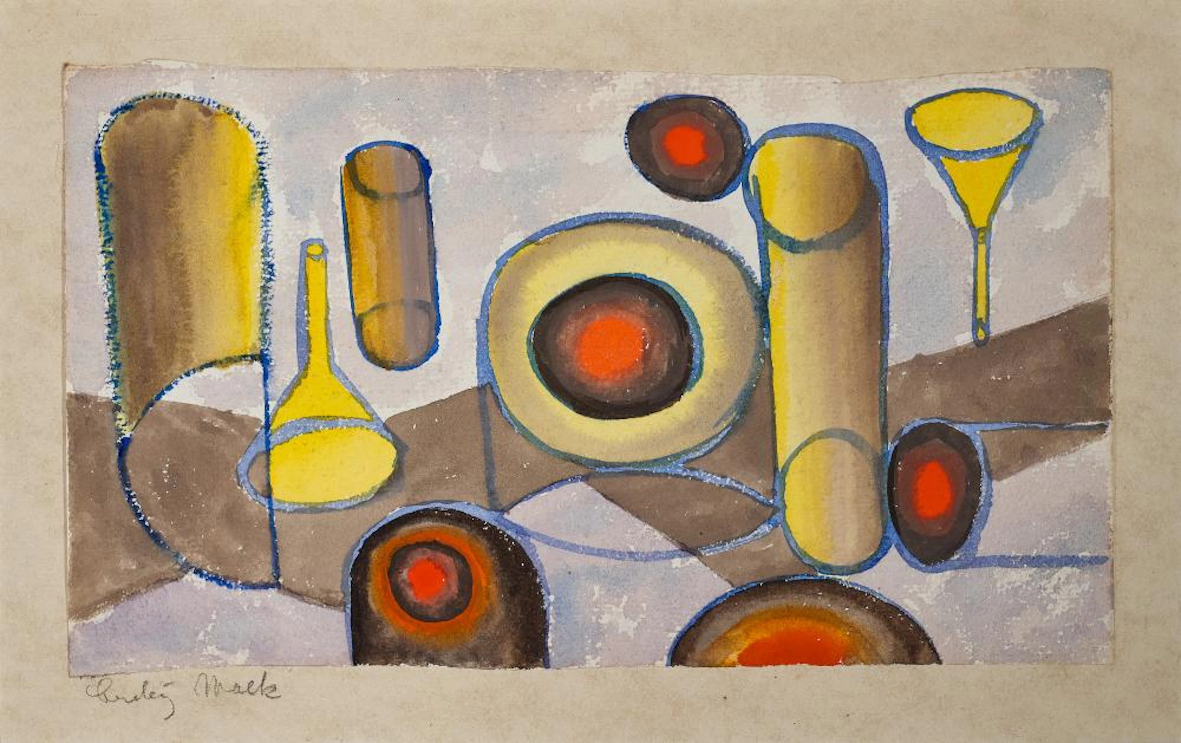 LUDWIG HIRSCHFELD-MACK, CYLINDER AND CONE FORMS, 1922