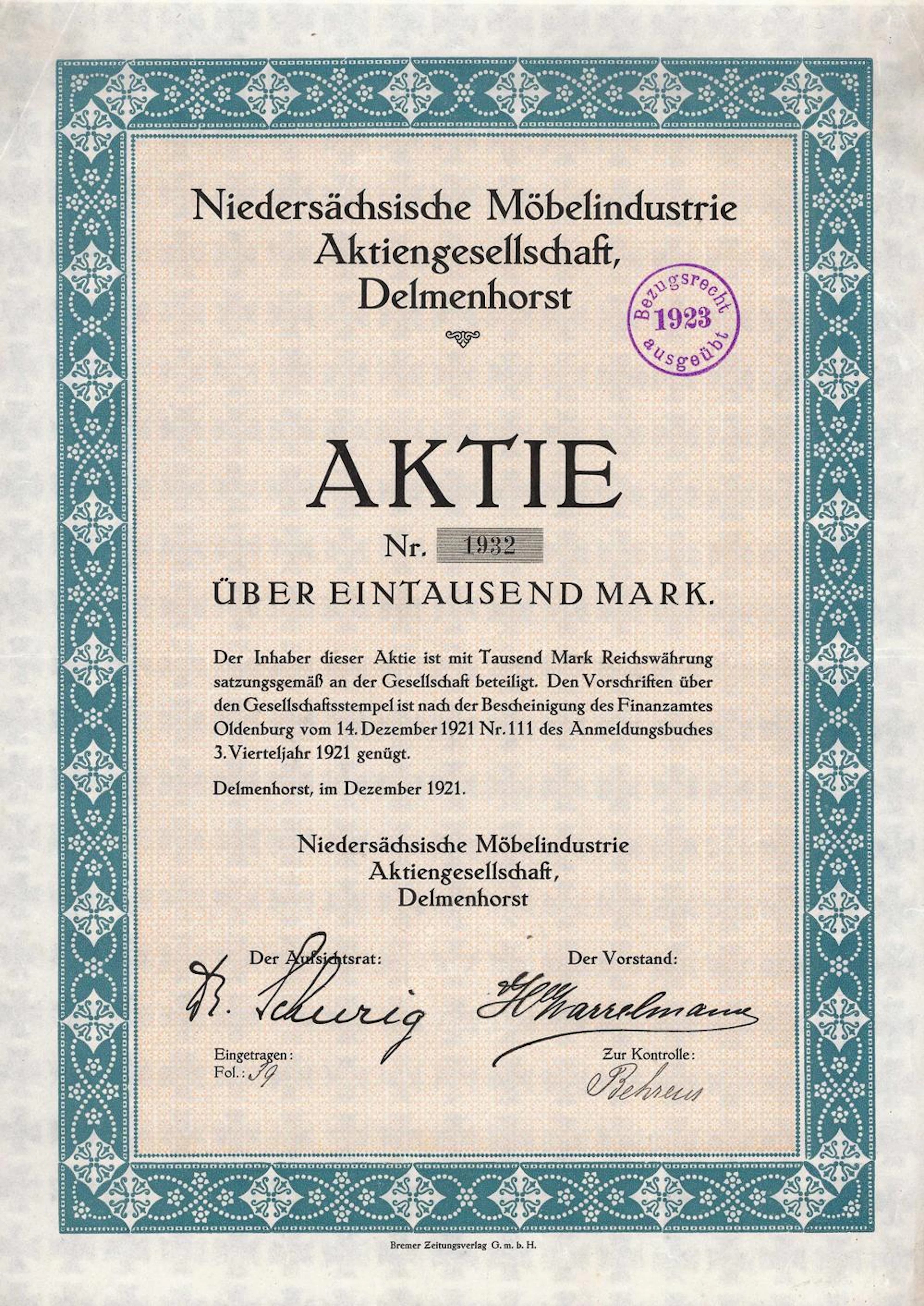iedersächsische Möbelindustrie AG