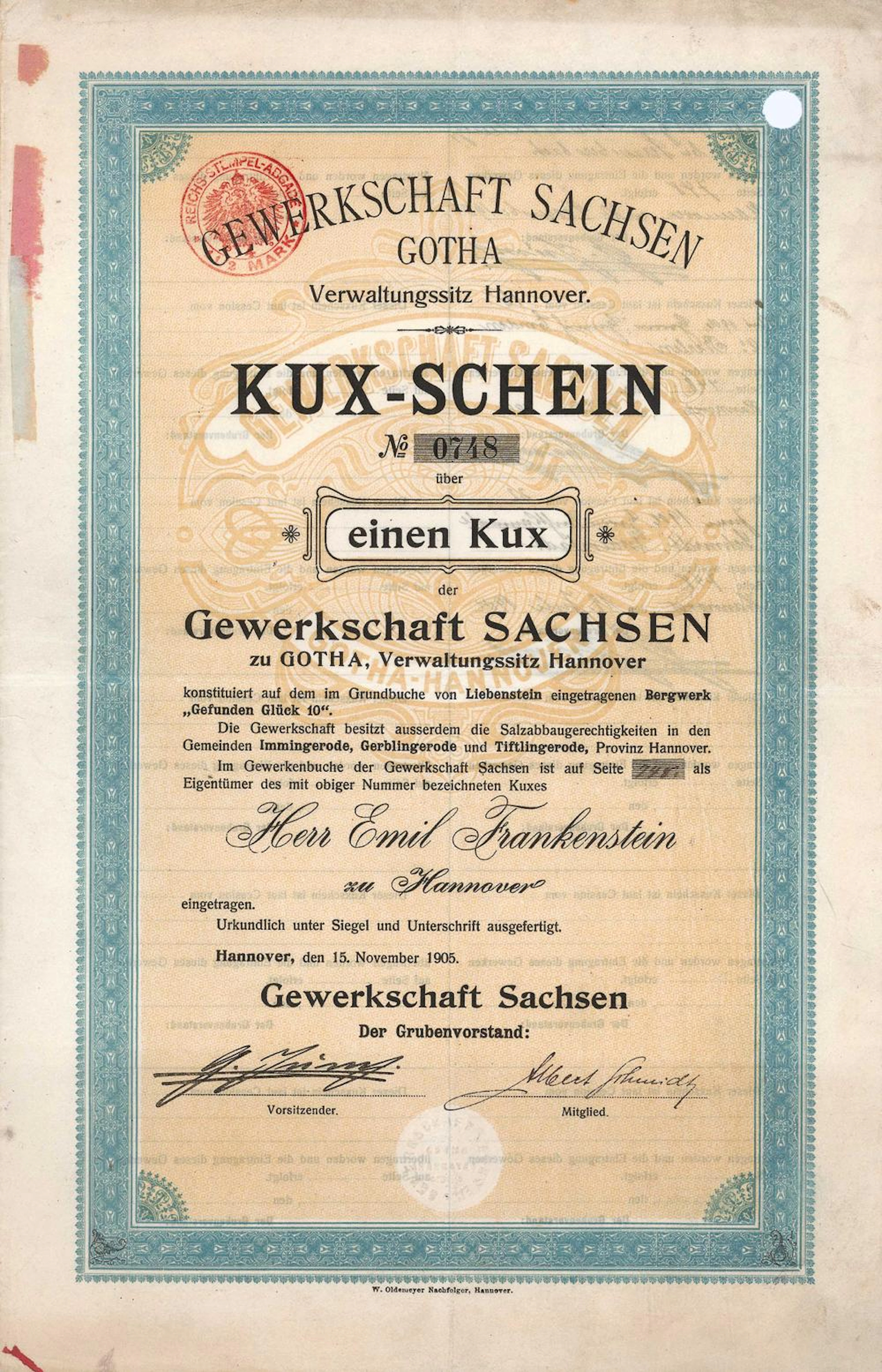Gewerkschaft Sachse