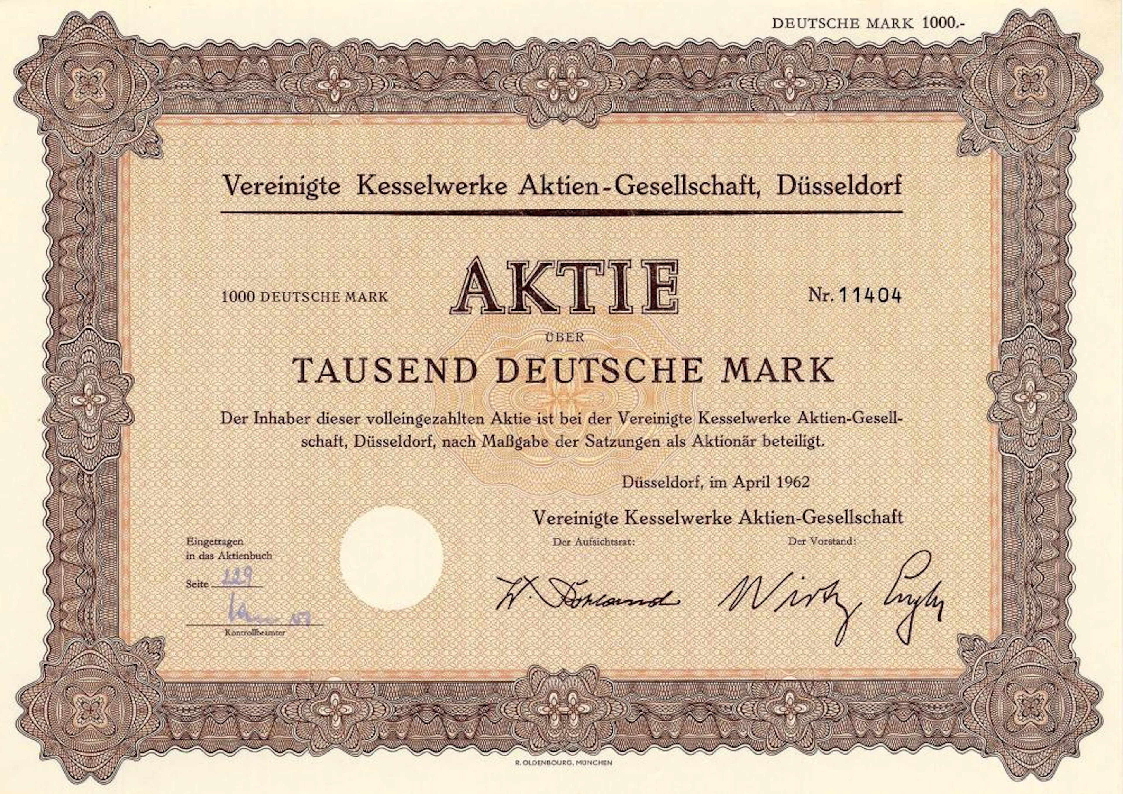 Vereinigte Kesselwerke AG, Düsseldorf