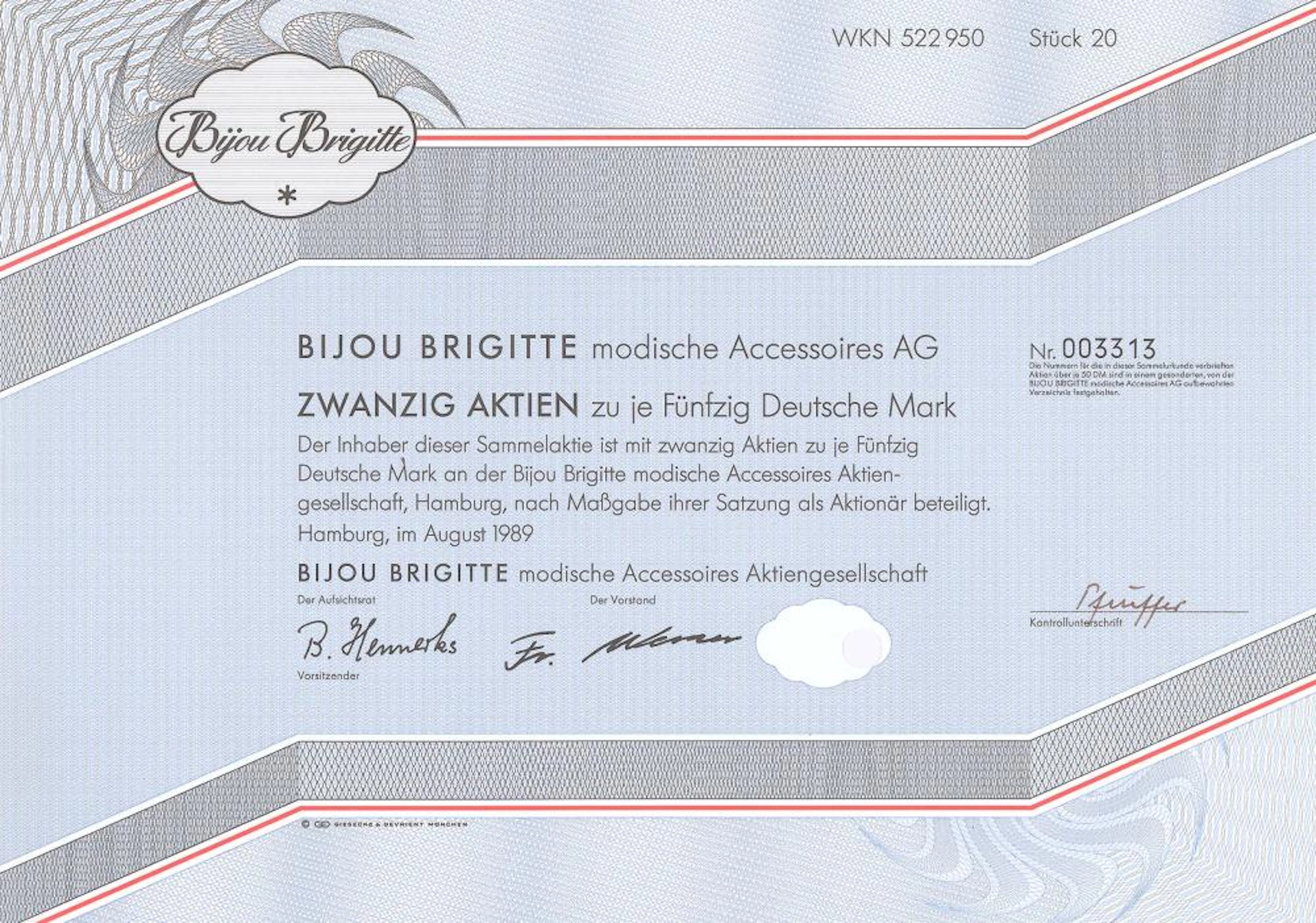 Bijou Brigitte modische Accessoires AG, Hamburg