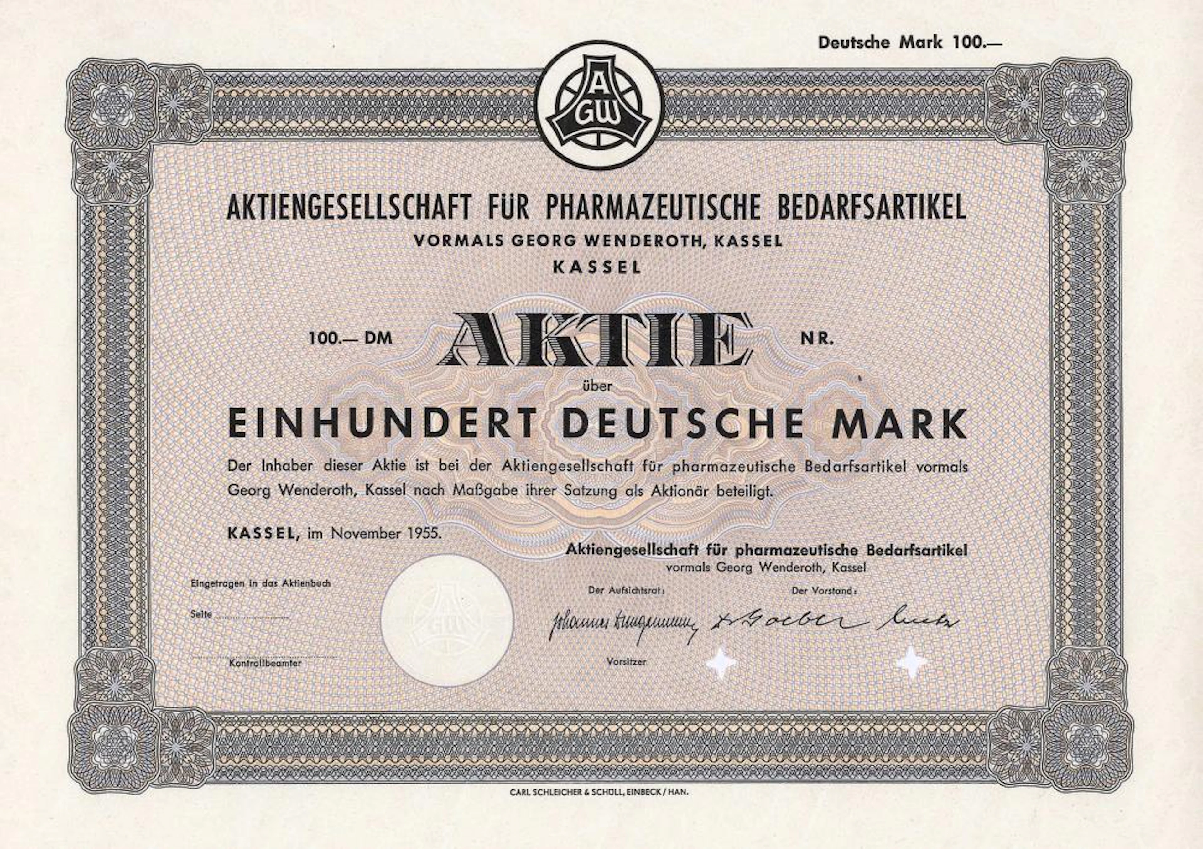 AG für pharmazeutische Bedarfsartikel vormals Georg Wenderoth