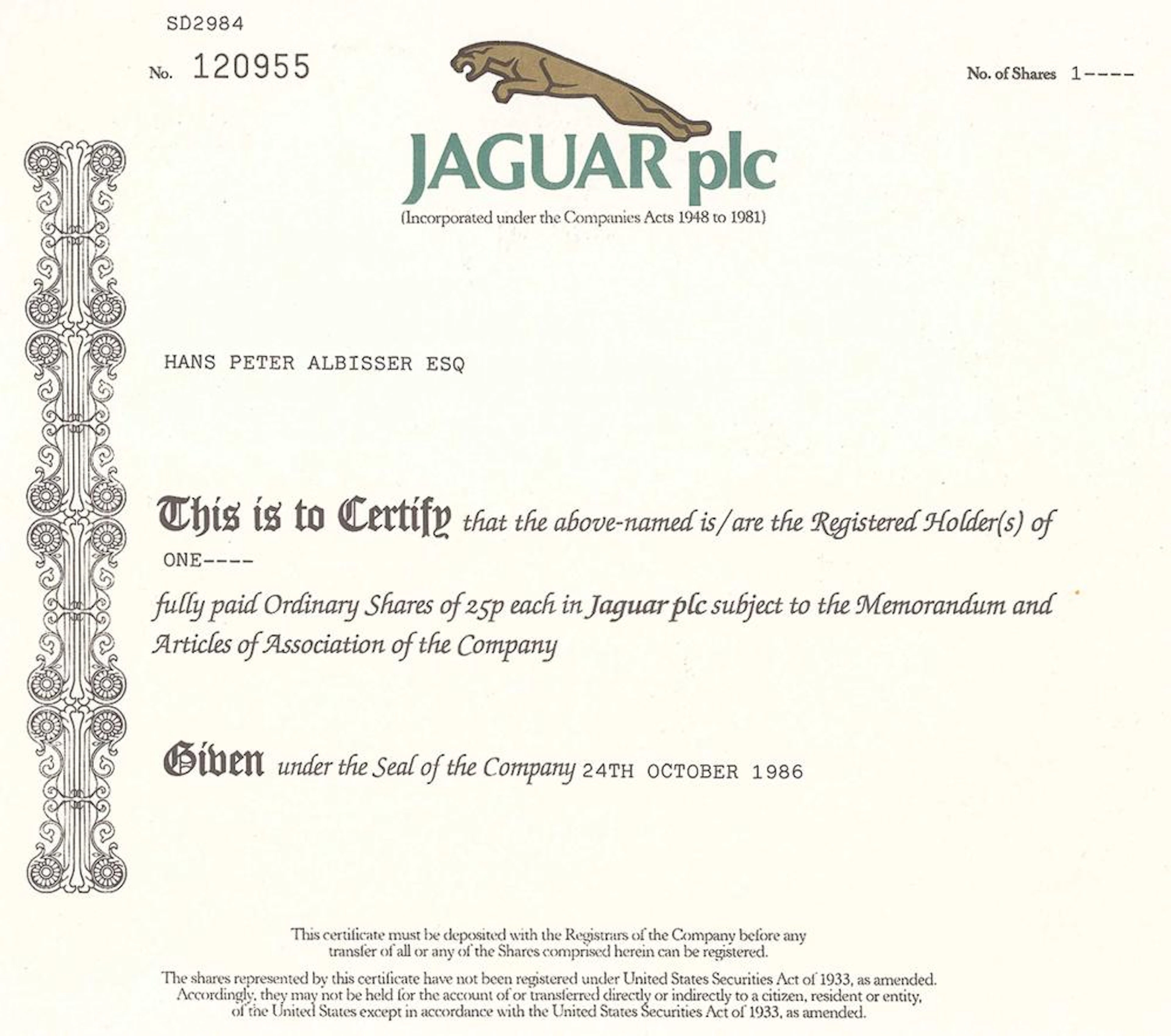 Jaguar plc