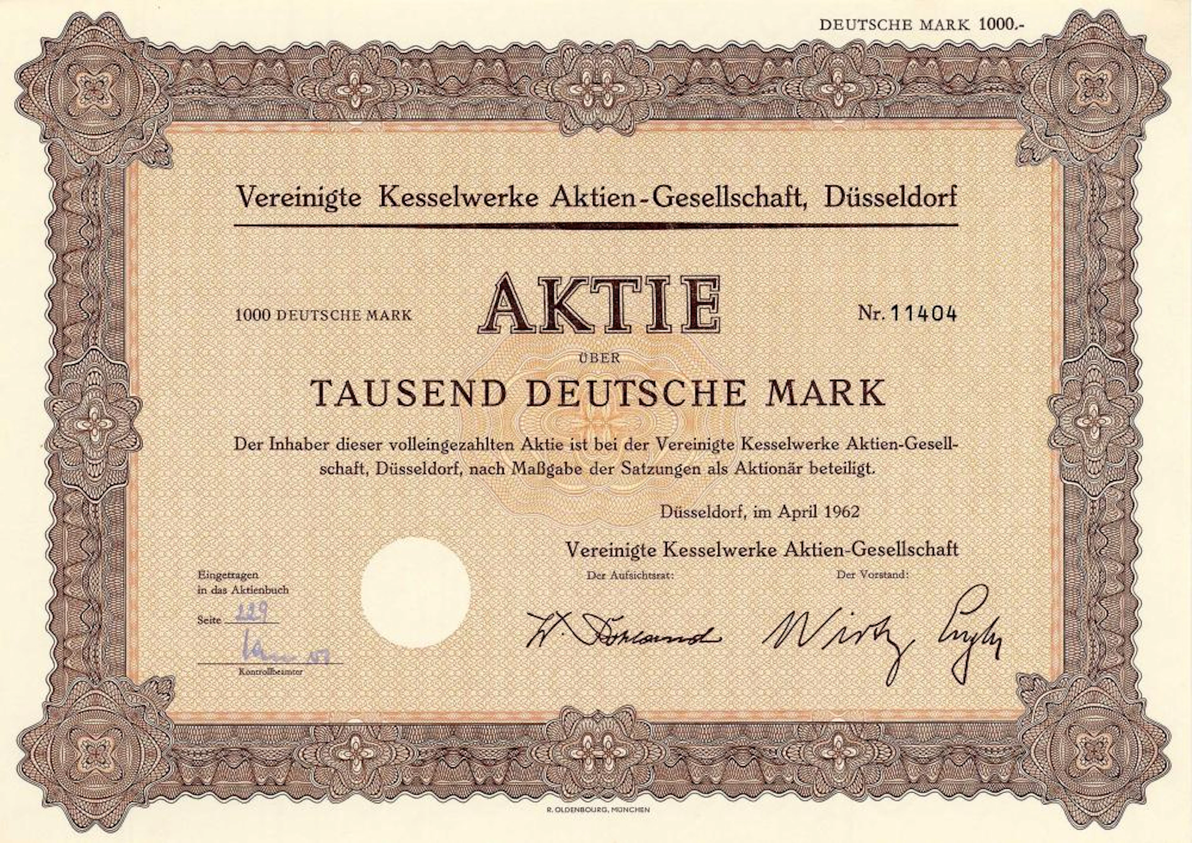 Vereinigte Kesselwerke AG, Düsseldorf