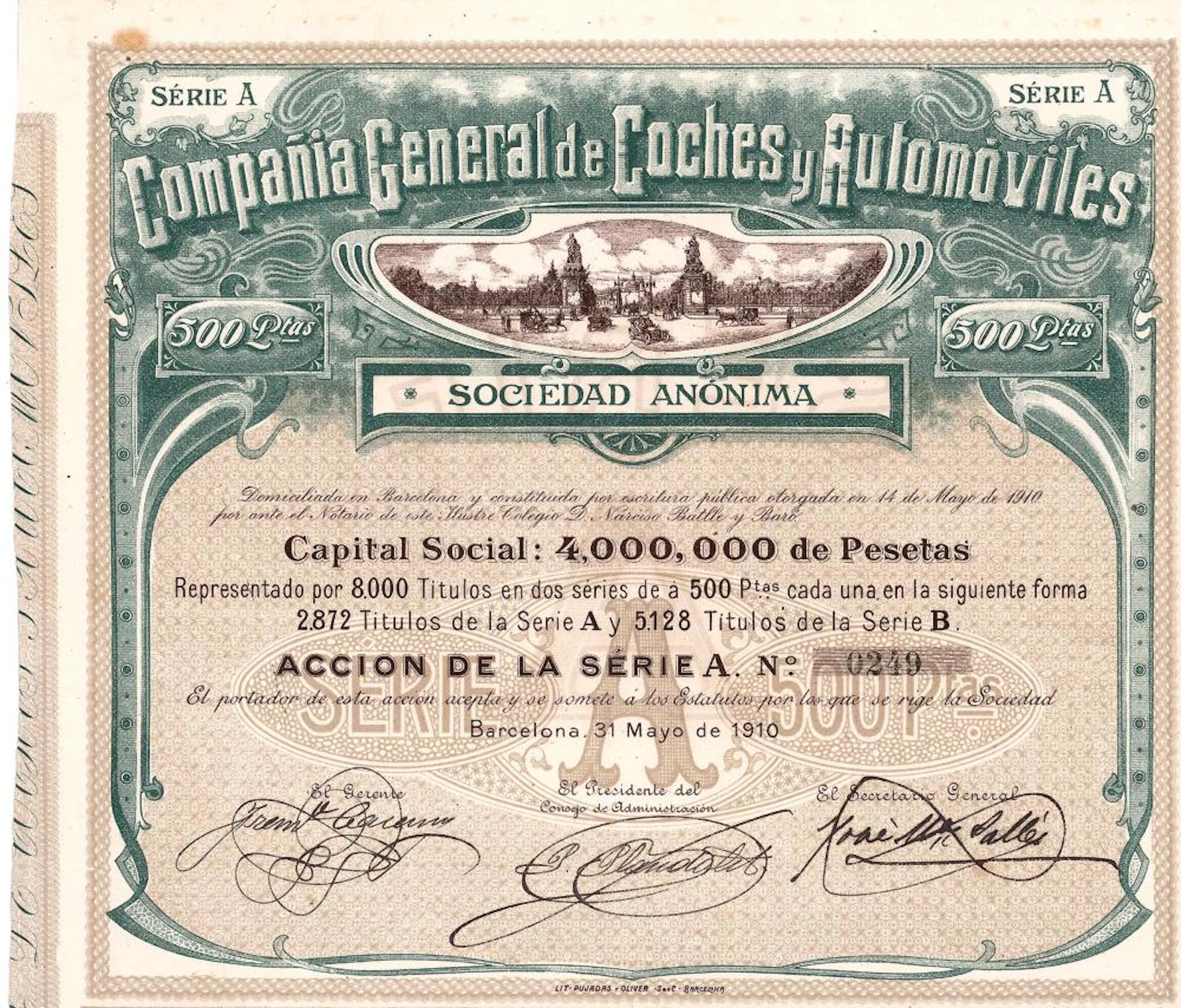 Cia. General de Coches y Automoviles S.A., Barcelona