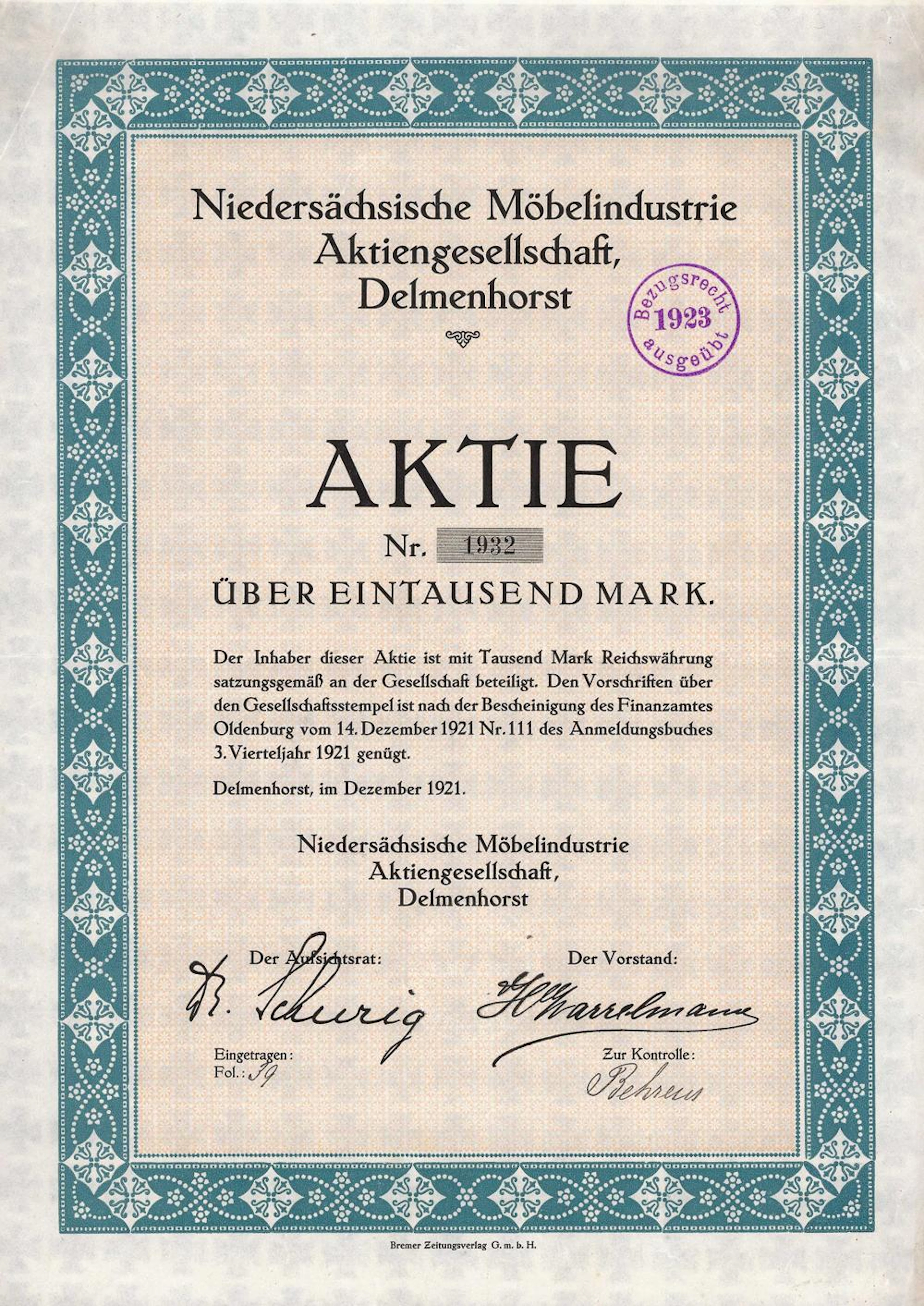 iedersächsische Möbelindustrie AG