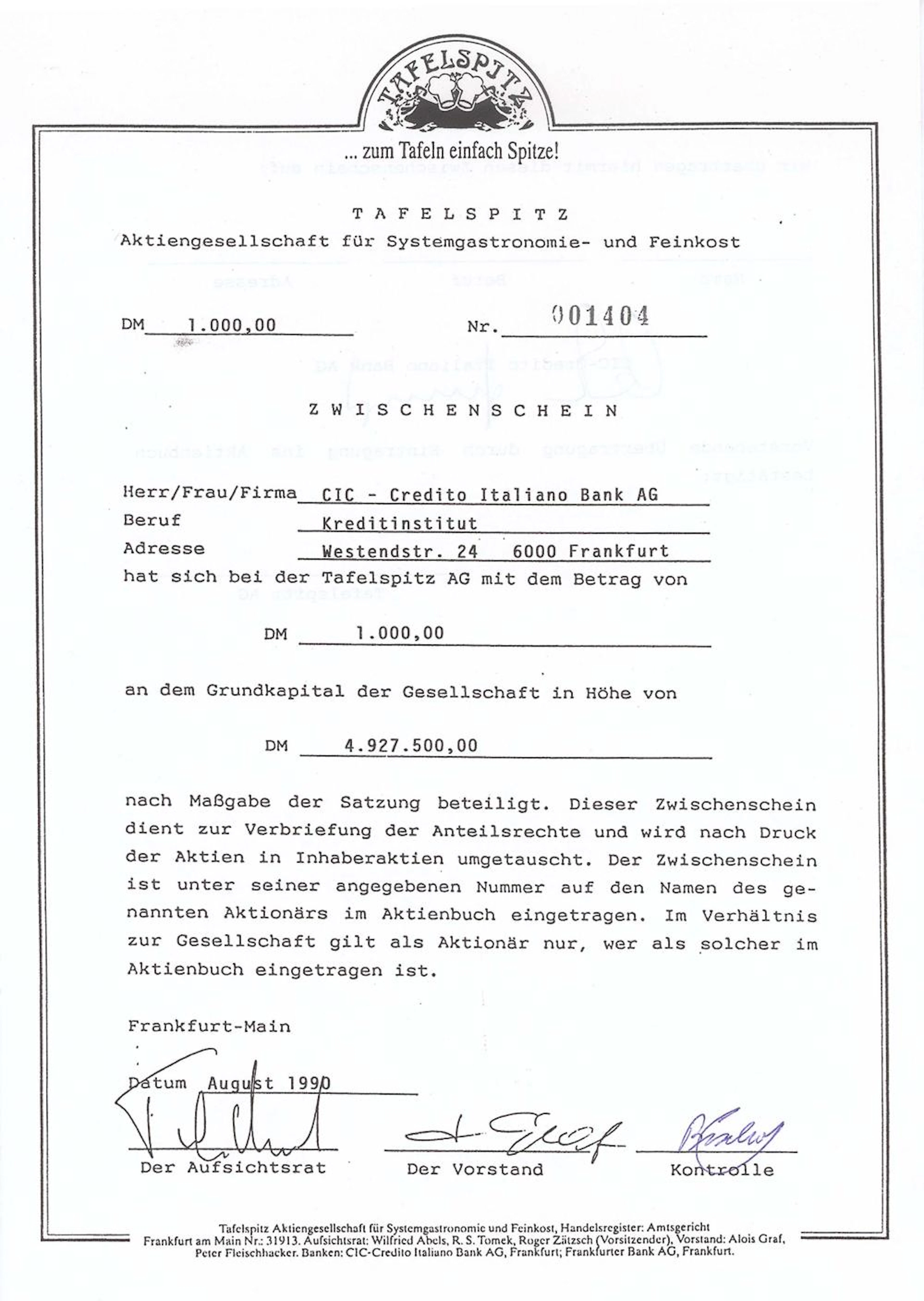 Tafelspitz AG für Systemgastronomie und Feinkost