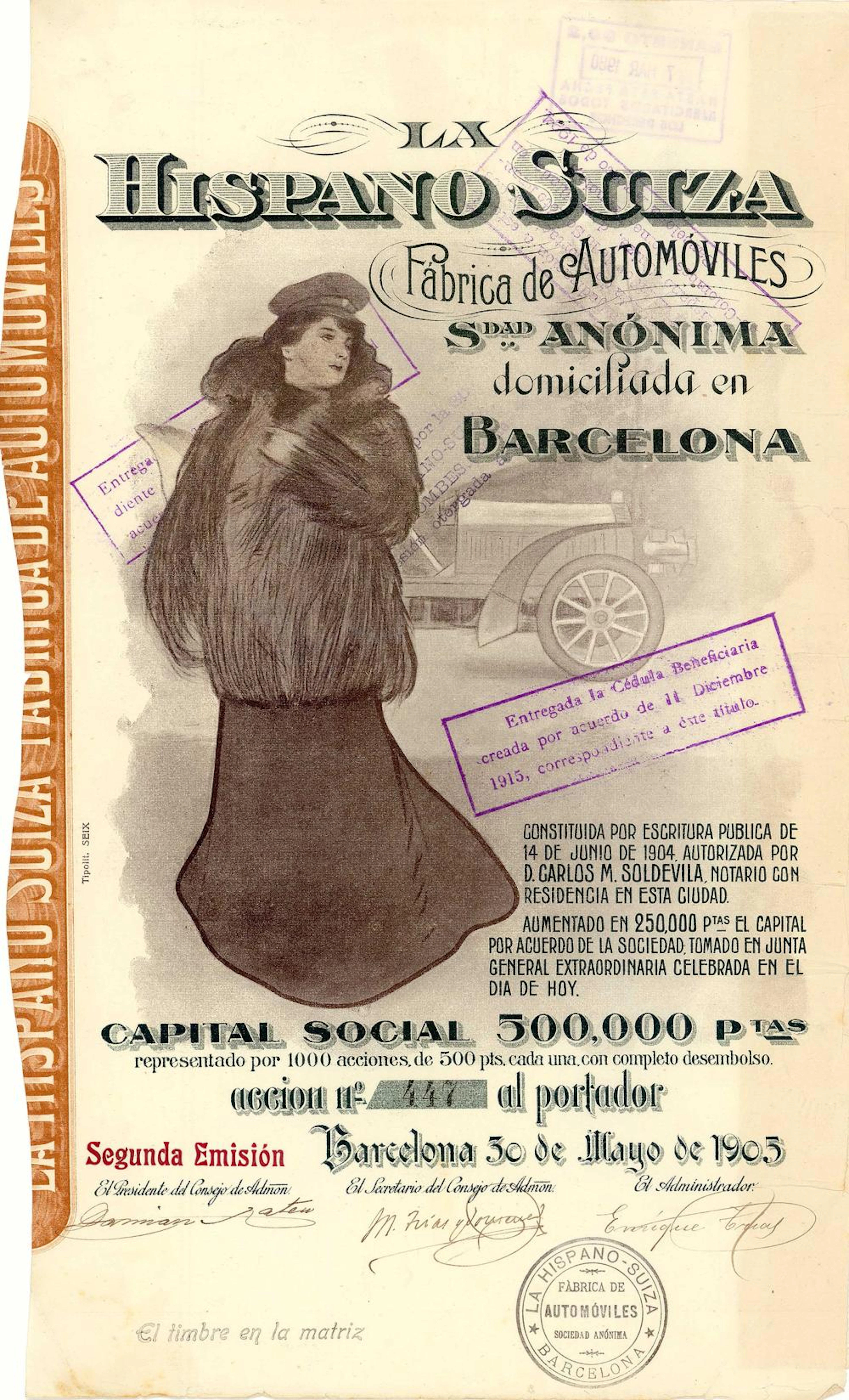 La Hispano Suiza Fabrica de Automóviles S.A.