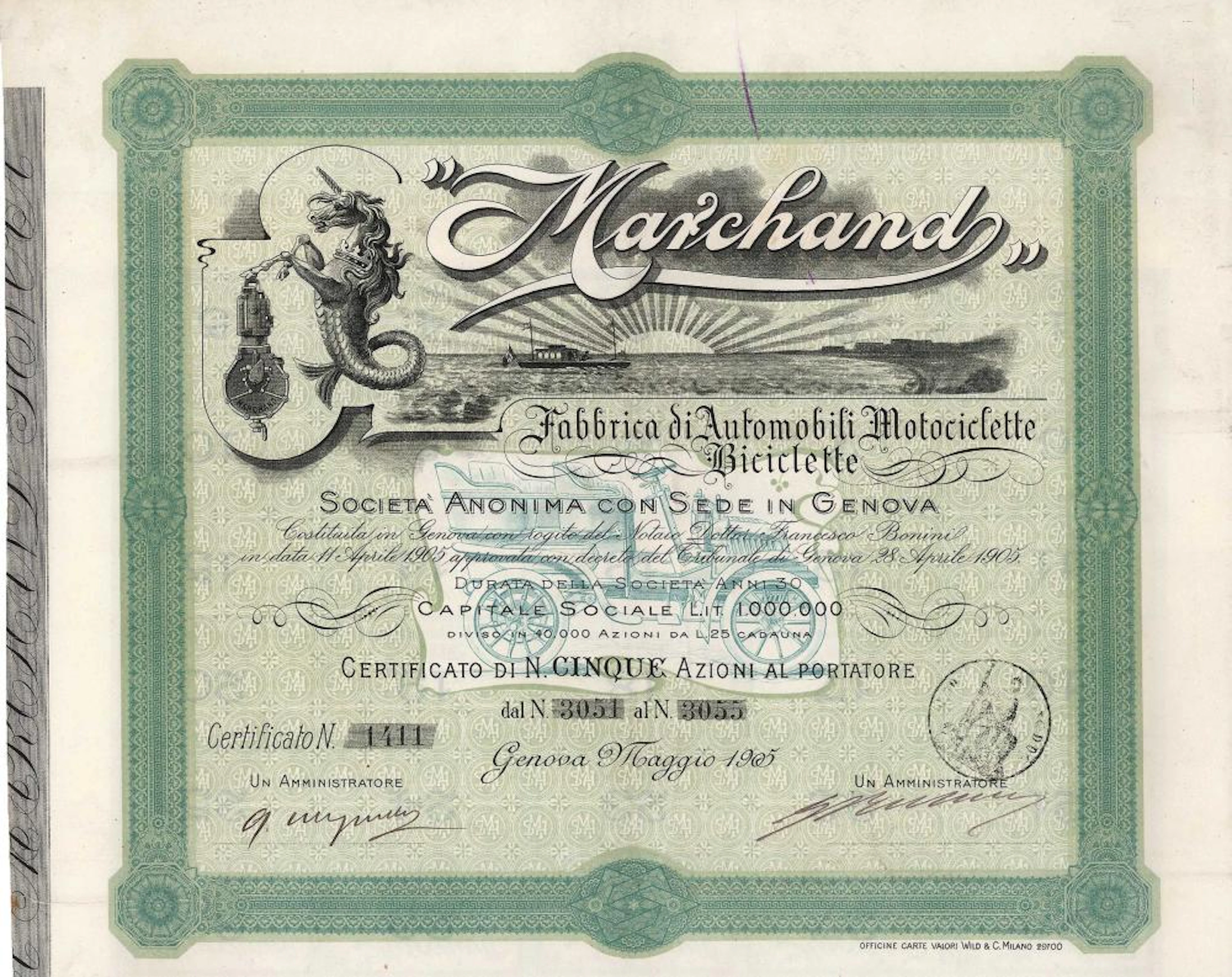 ?Marchand? Fabbrica di Automobili Motociclette Biciclette S.A.