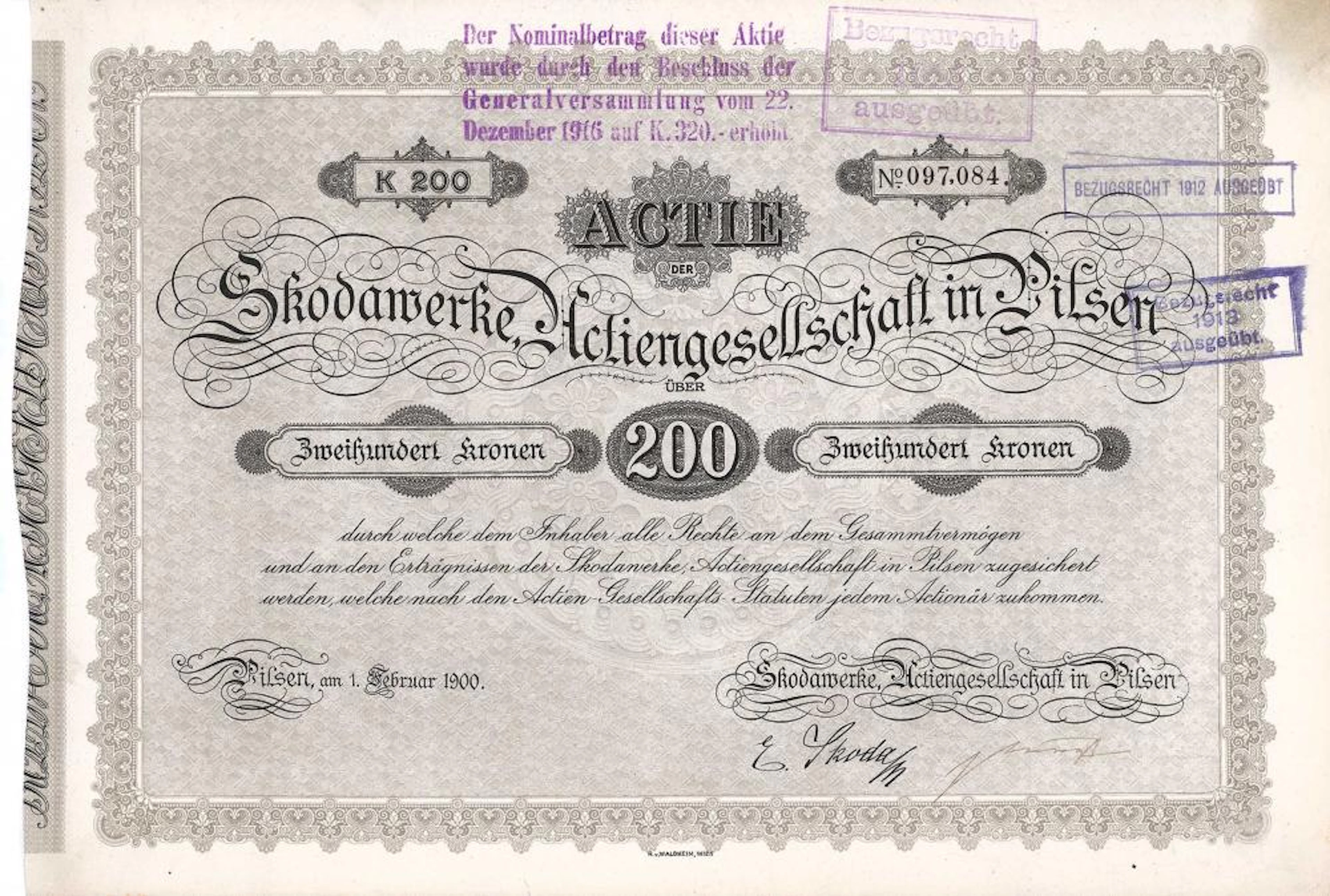 Skodawerke, Actiengesellschaft in Pilse