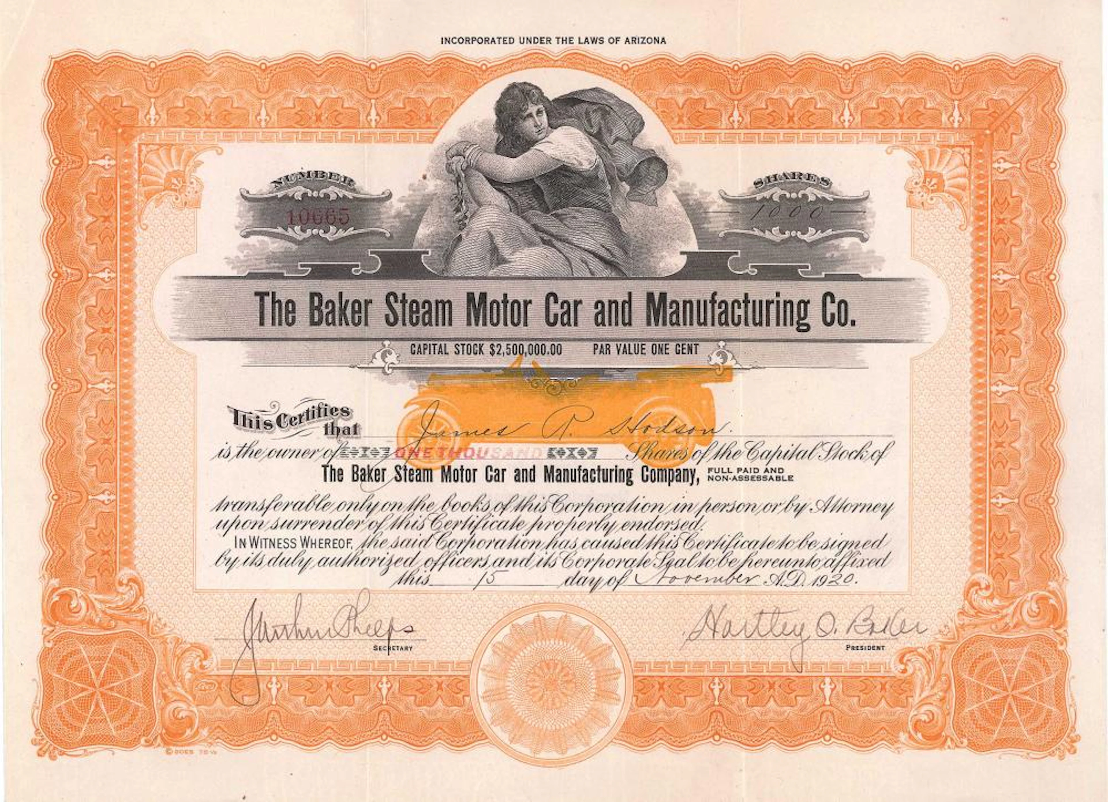Baker Steam Motor Car and Manufacturing Co.