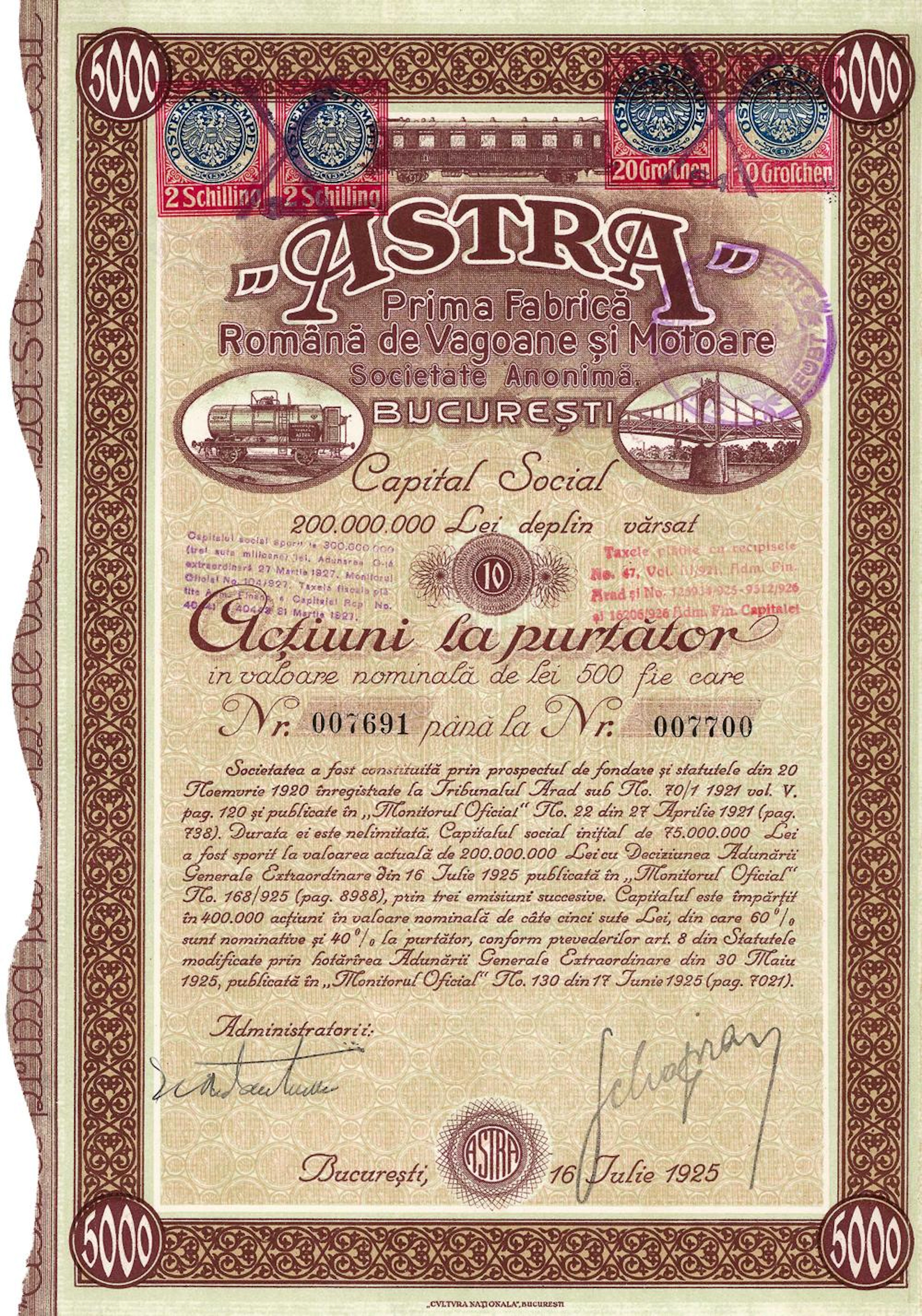 ASTRA Erste Rumänische Waggon- und Motorenfabrik AG