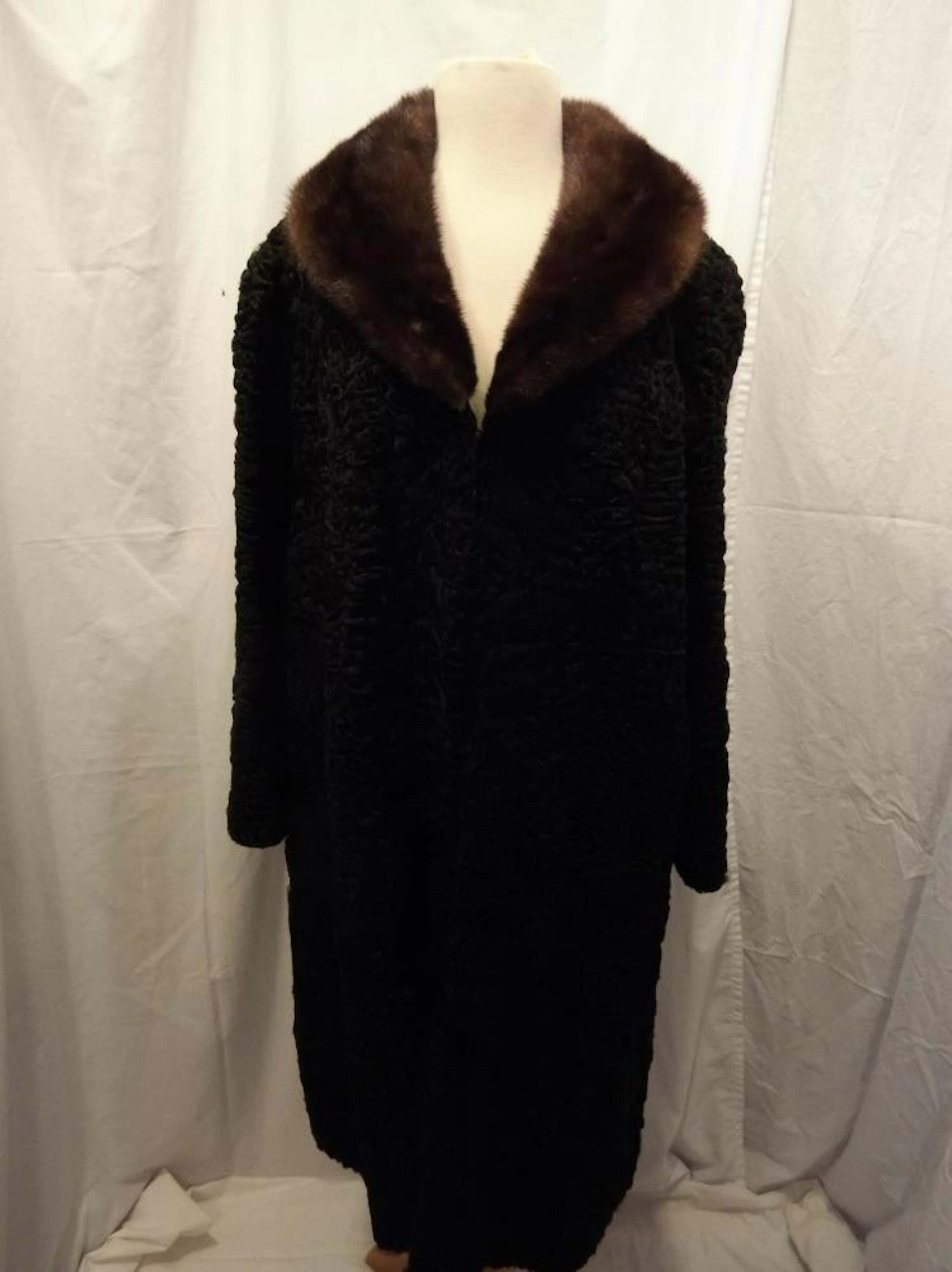 1960's Persian Lamb & Mink Clutch Coat by Lilli Dache', Paris, New York