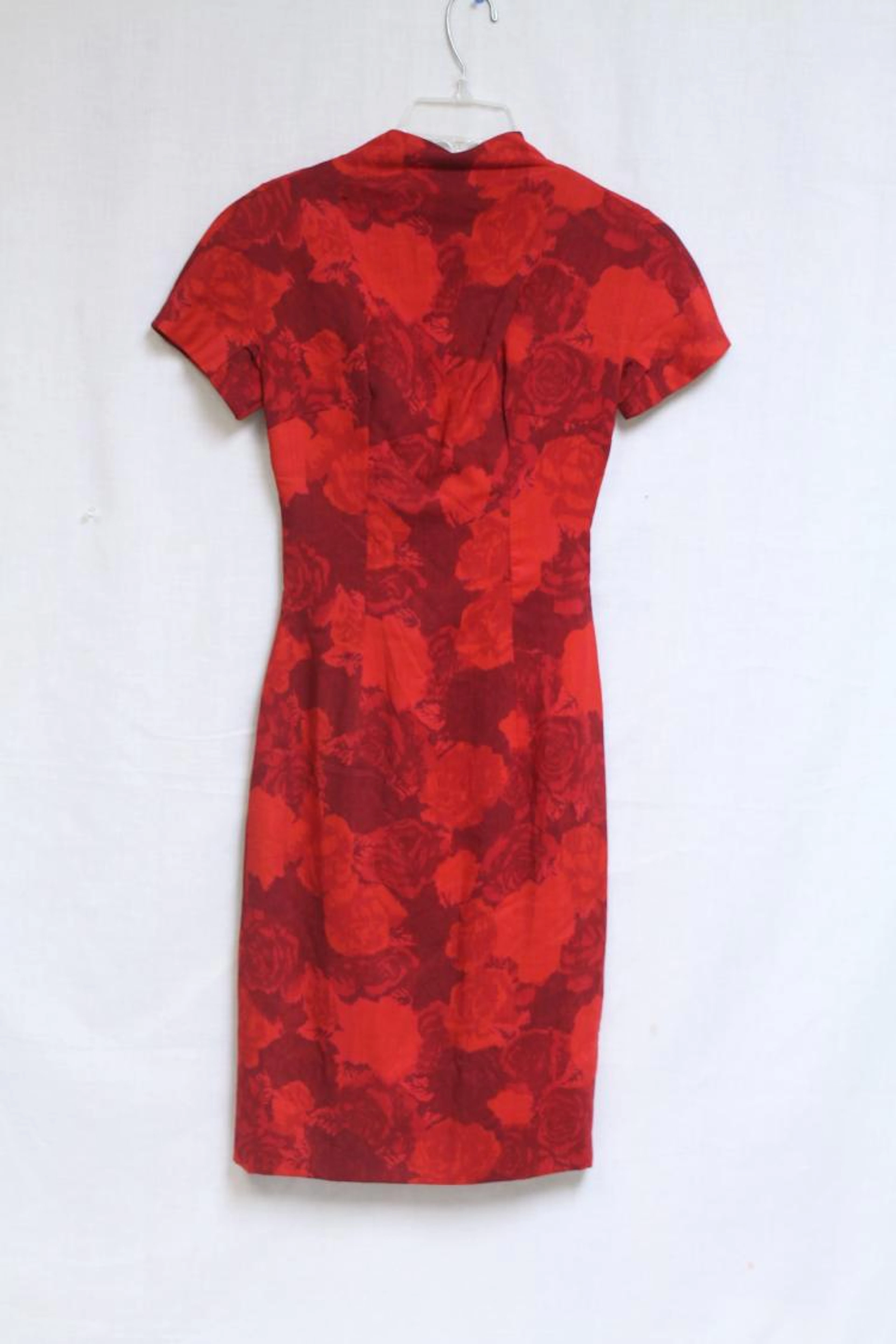 Vintage 1950s Suzy Perette Red Rose Dress