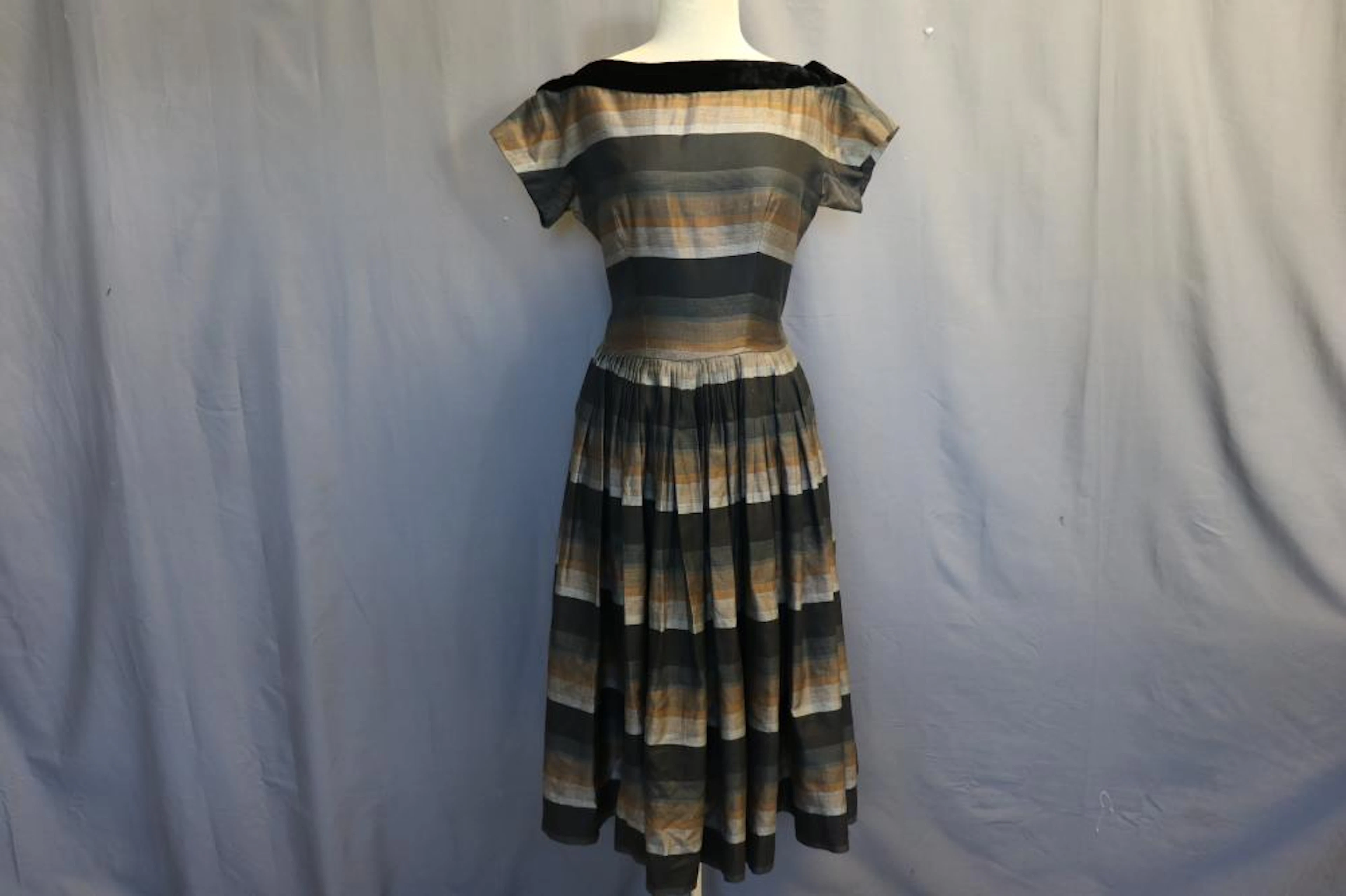 Vintage 1950's Striped Dress by Suzy Perette'