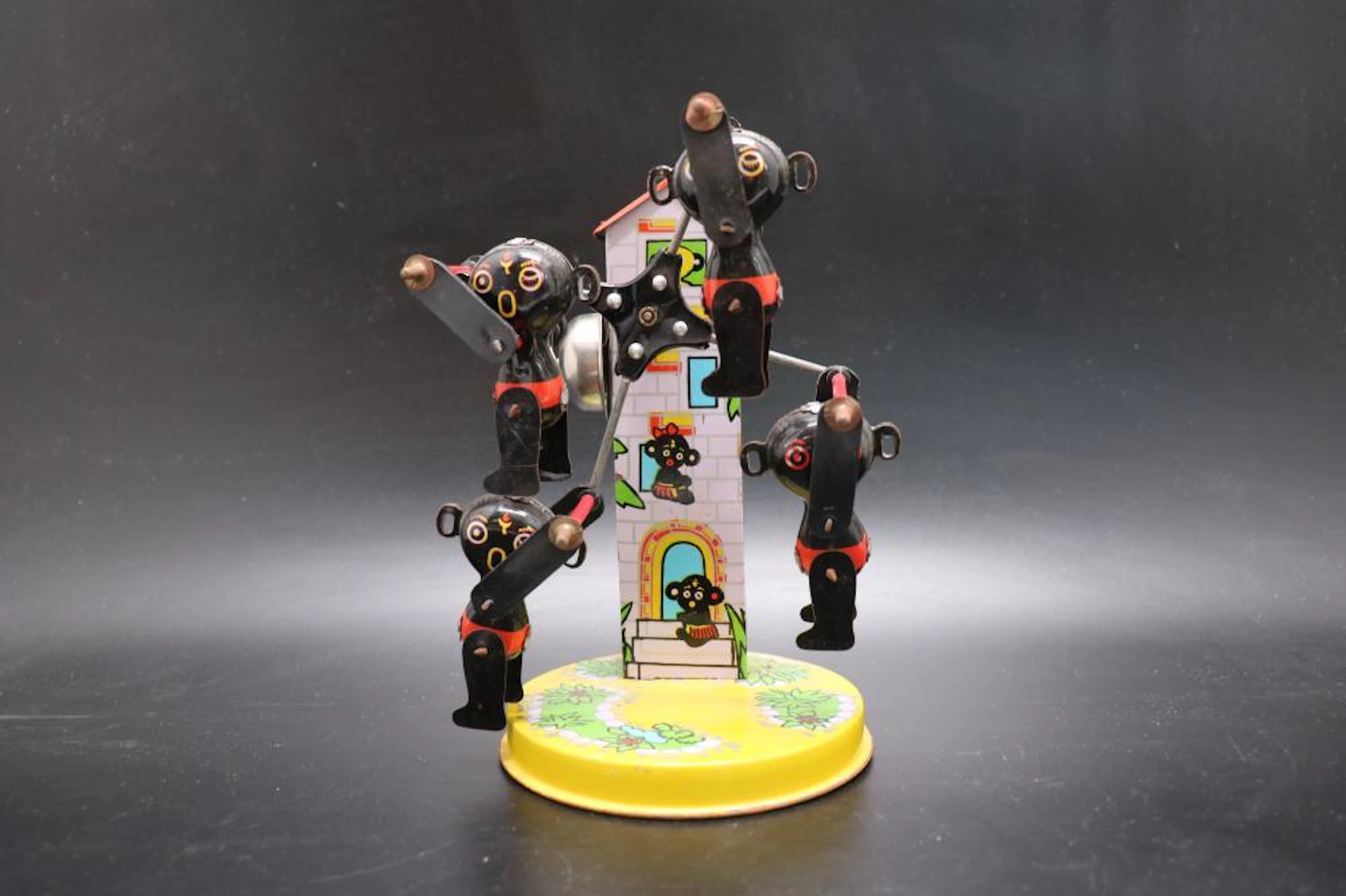 Vintage German Monkey Ferris Wheel Wind Up Toy