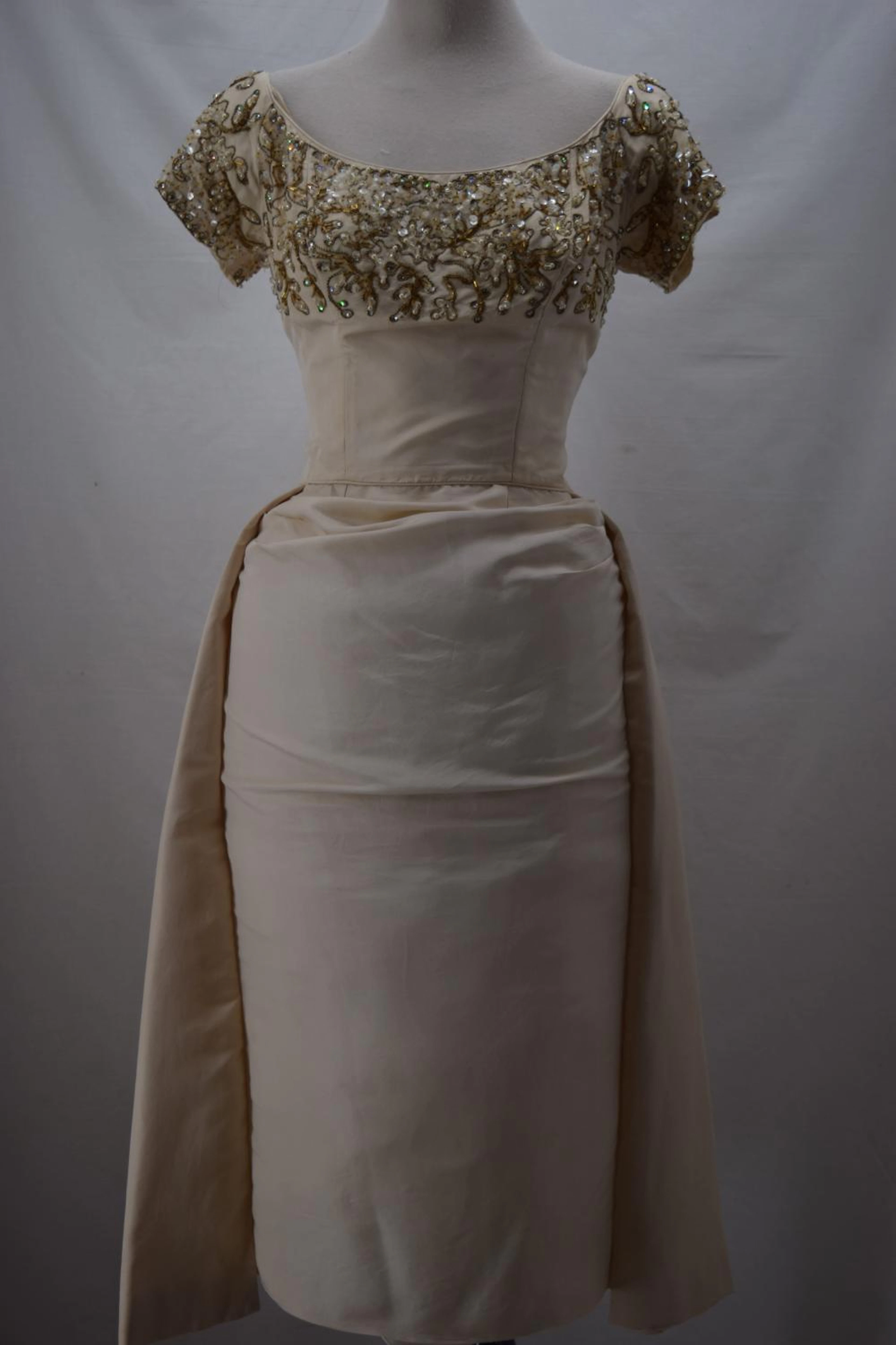 1950'S CEIL CHAPMAN BEADED PARTY DRESS
