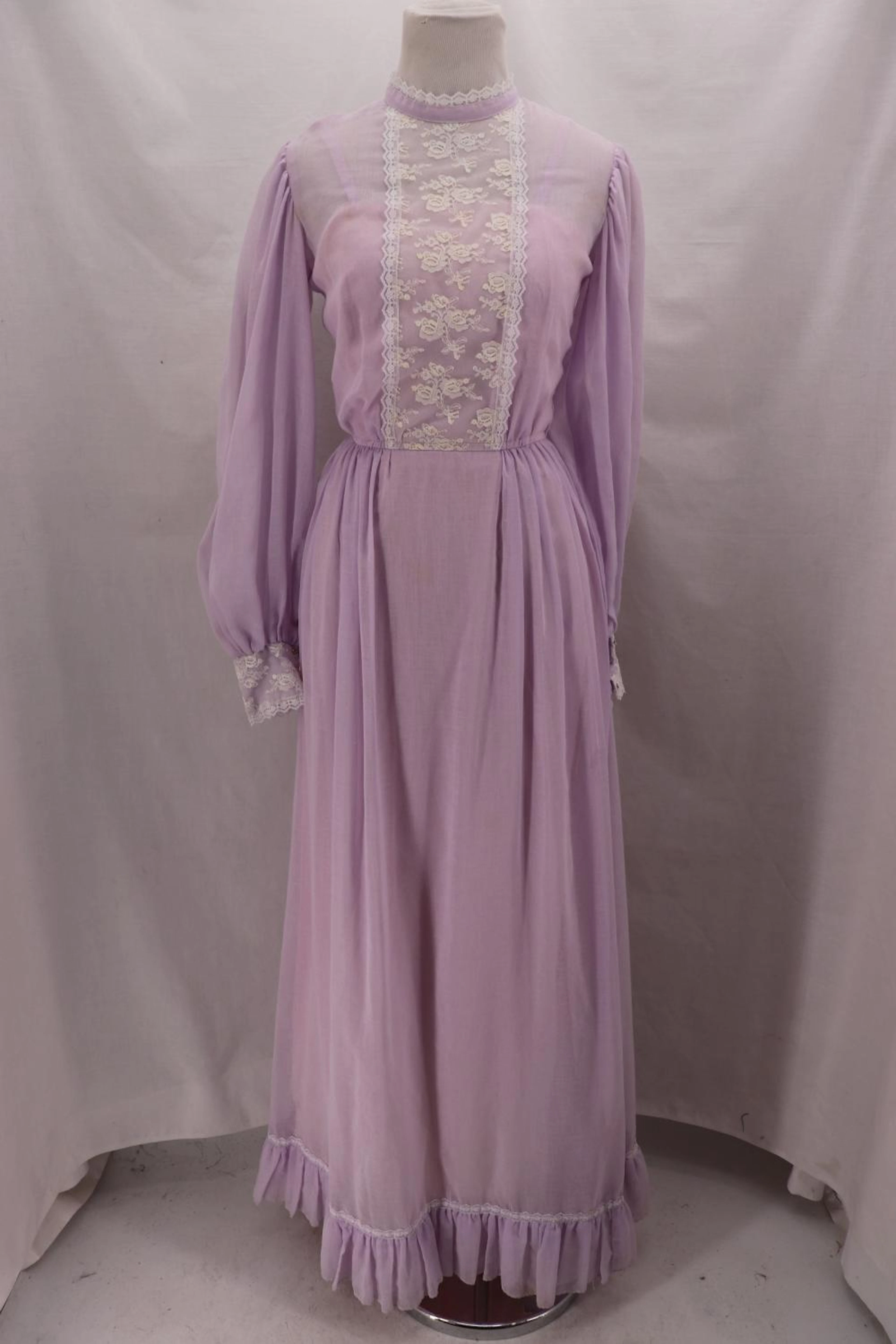 Vintage 1970's Purple Gunne Sax Style Maxi Dress