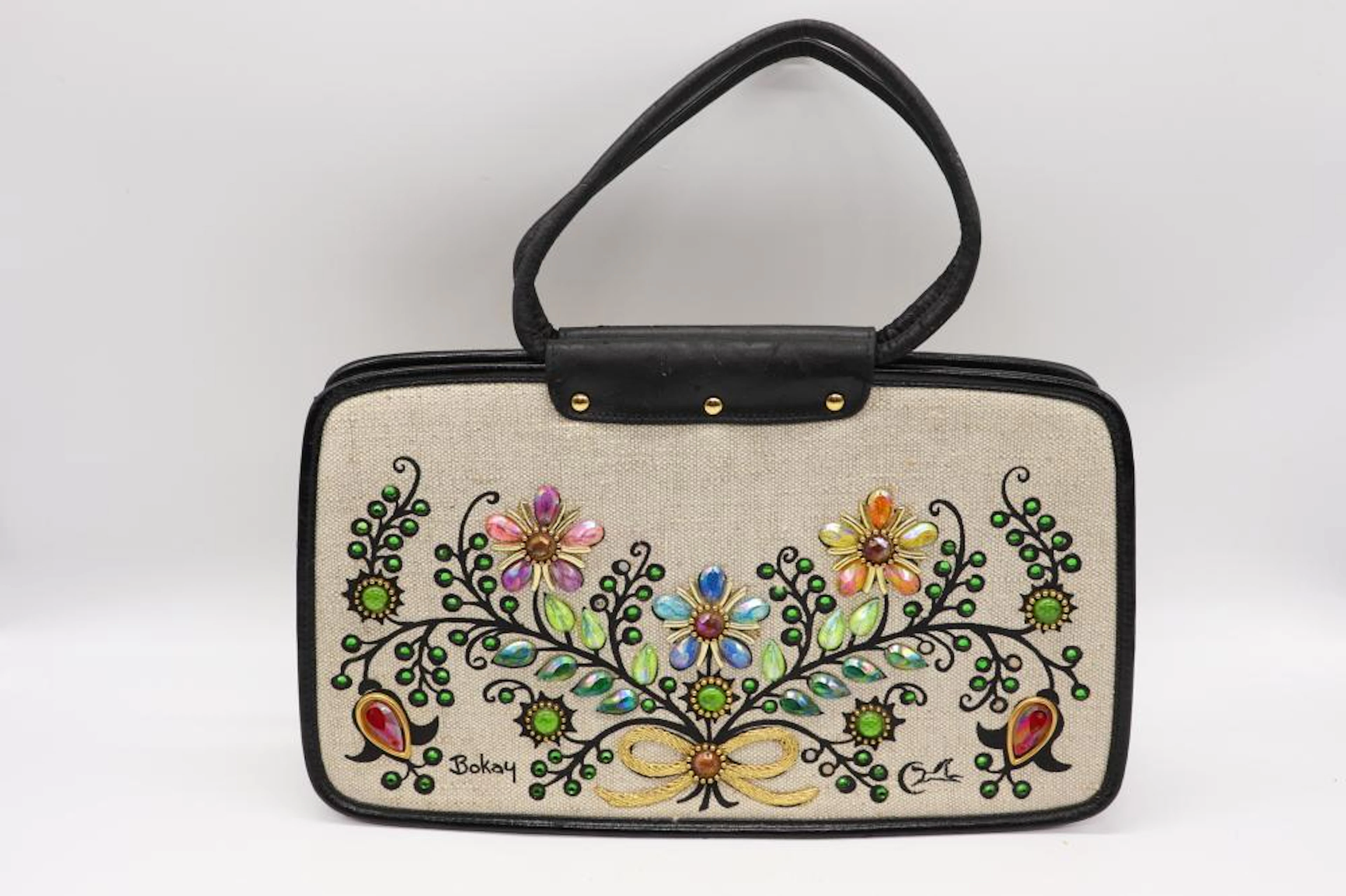 Vintage 1960's ENID COLLINS Beaded Arm Bag Purse
