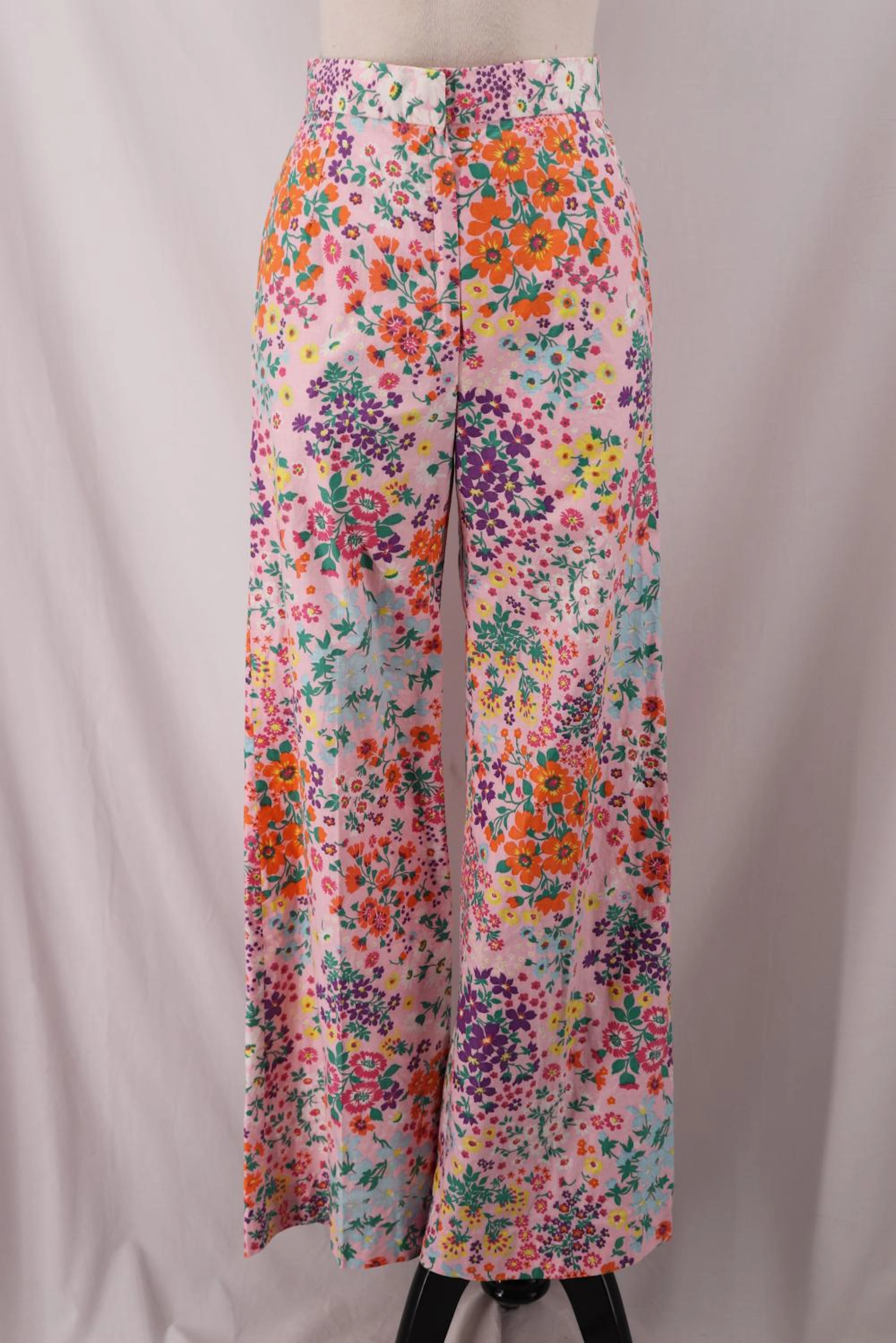 Vintage 1960's Ginori Cotton Floral Pants, Miss Bergdorf