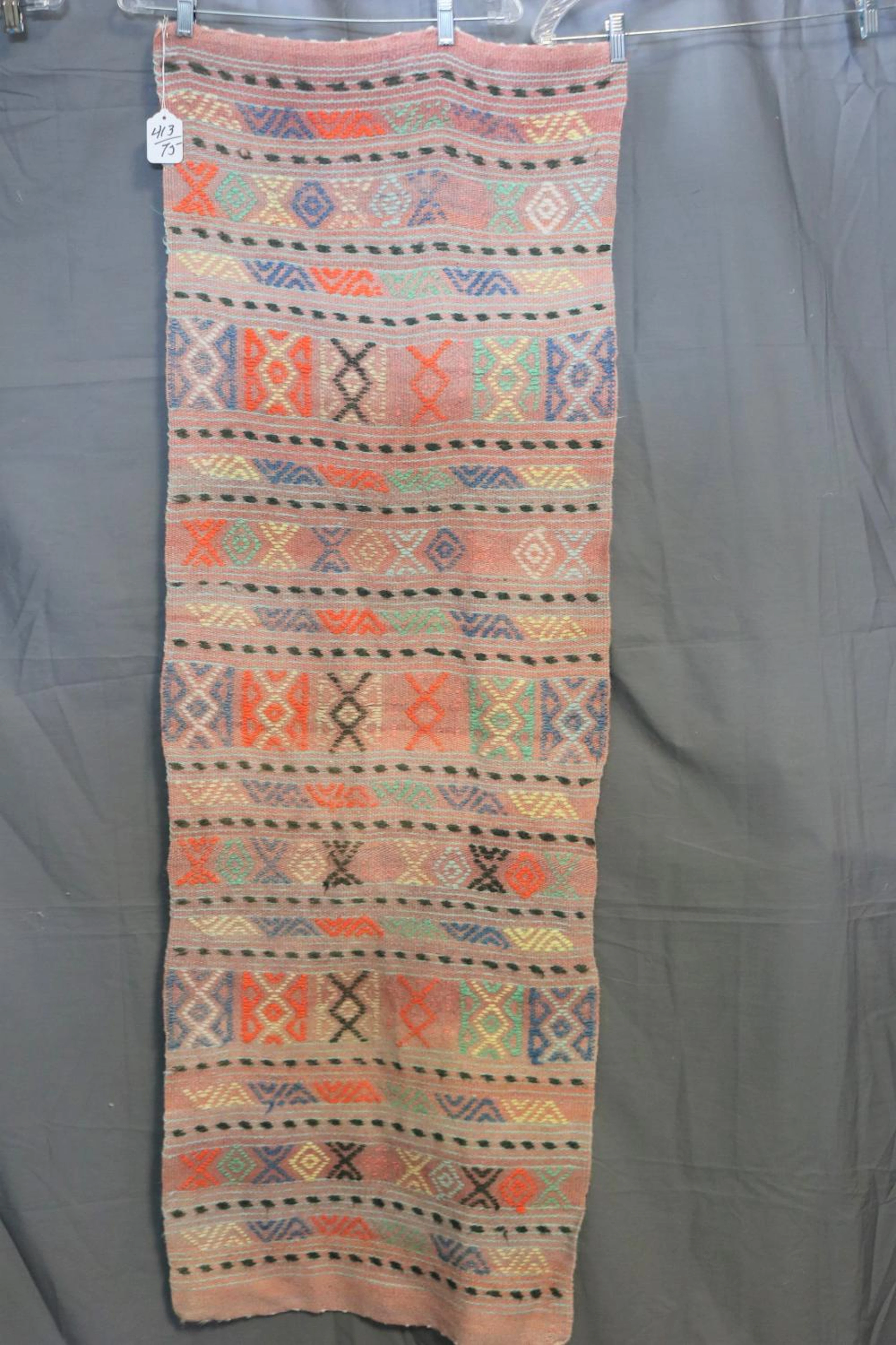 Vintage Wool Hand Woven & Stitched, Southwestern Style Carpet