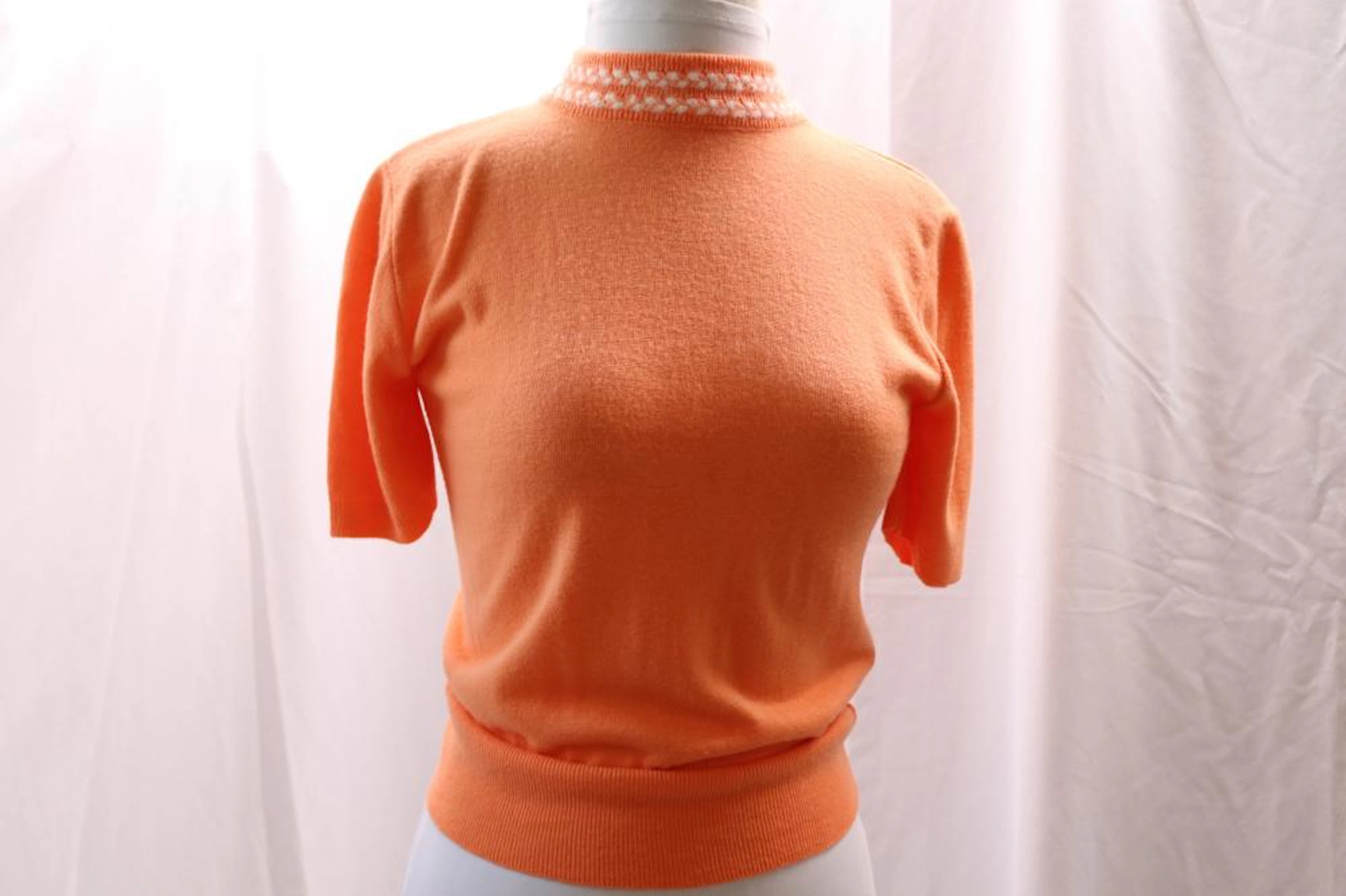Vintage 1950's Orange Pullover Sweater by Turbo