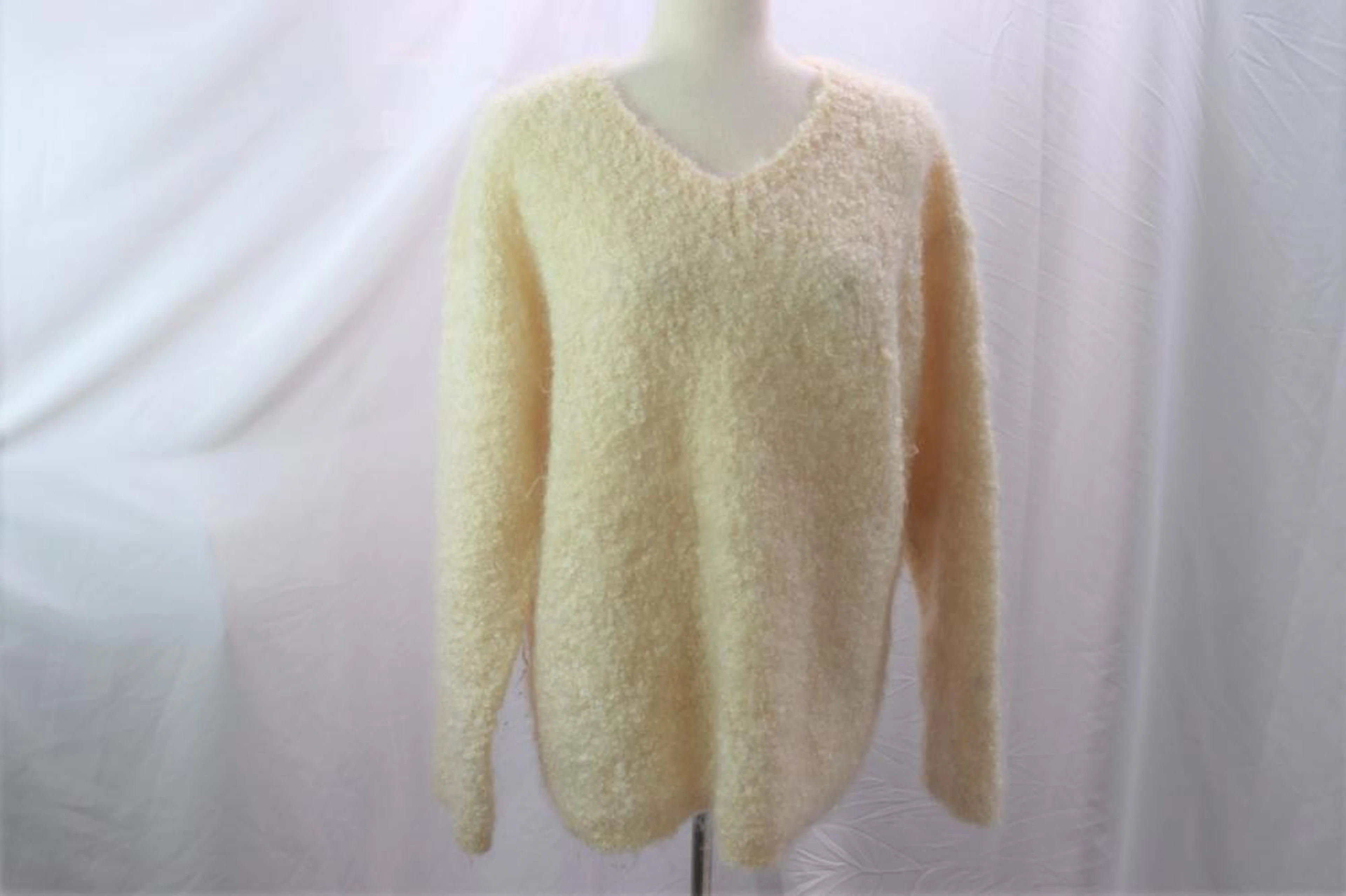 Vintage Curly Mohair Wool Pullover Sweater