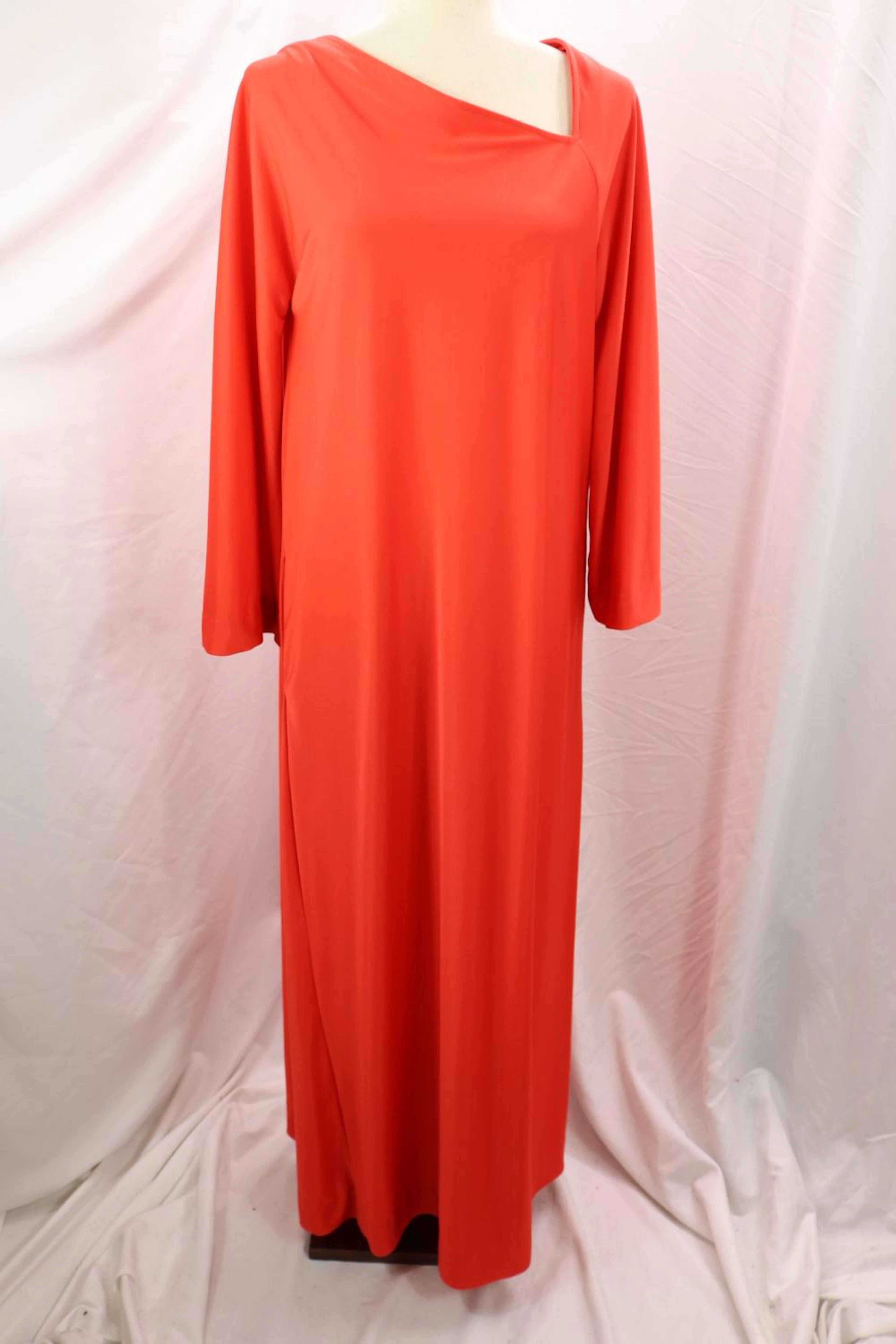 Vintage 1980's Halston IV Red Moo-Moo Dress