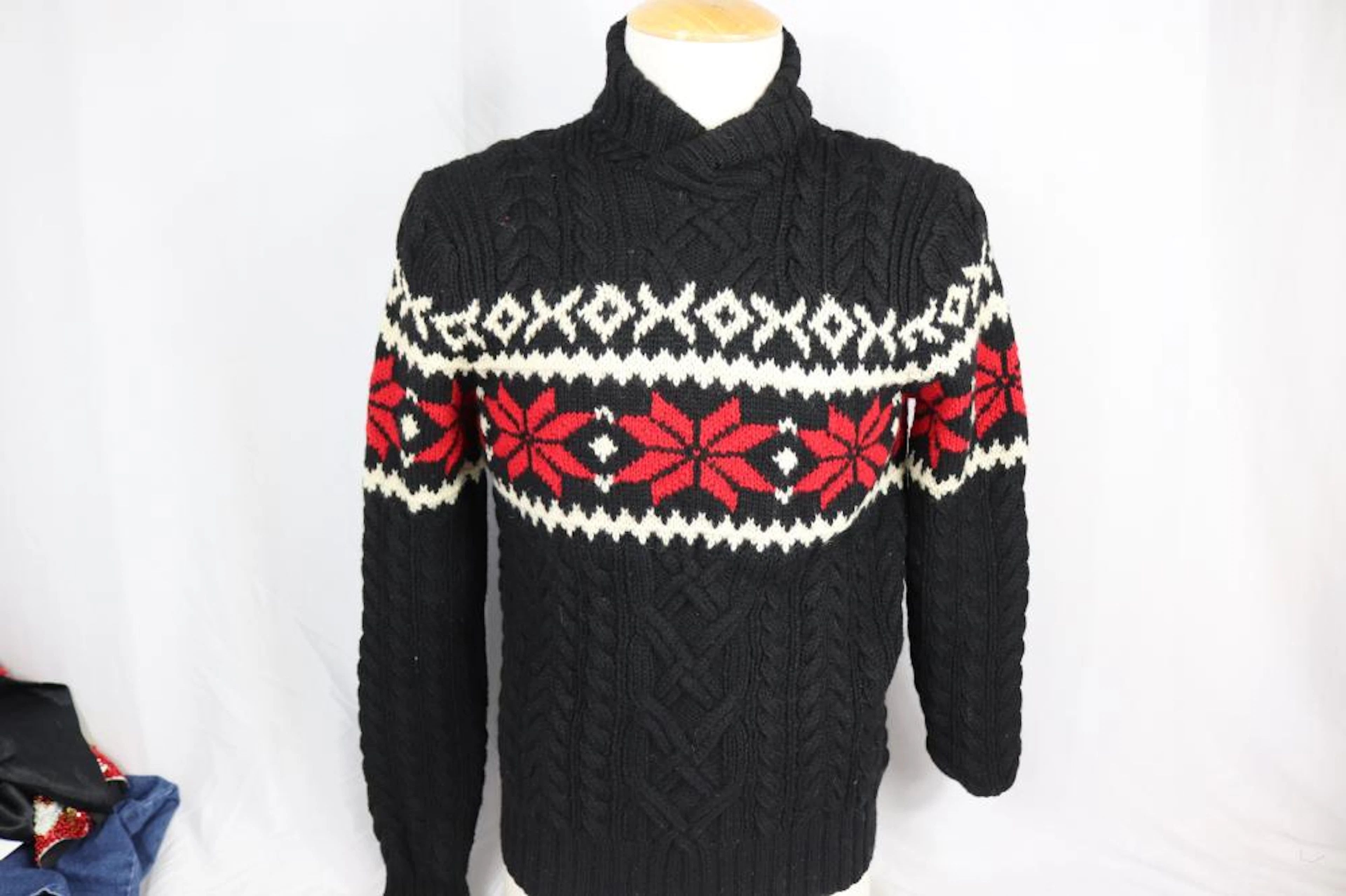 Vintage Polo Ralph Lauren Men's Cable Knit Winter Pullover Sweater