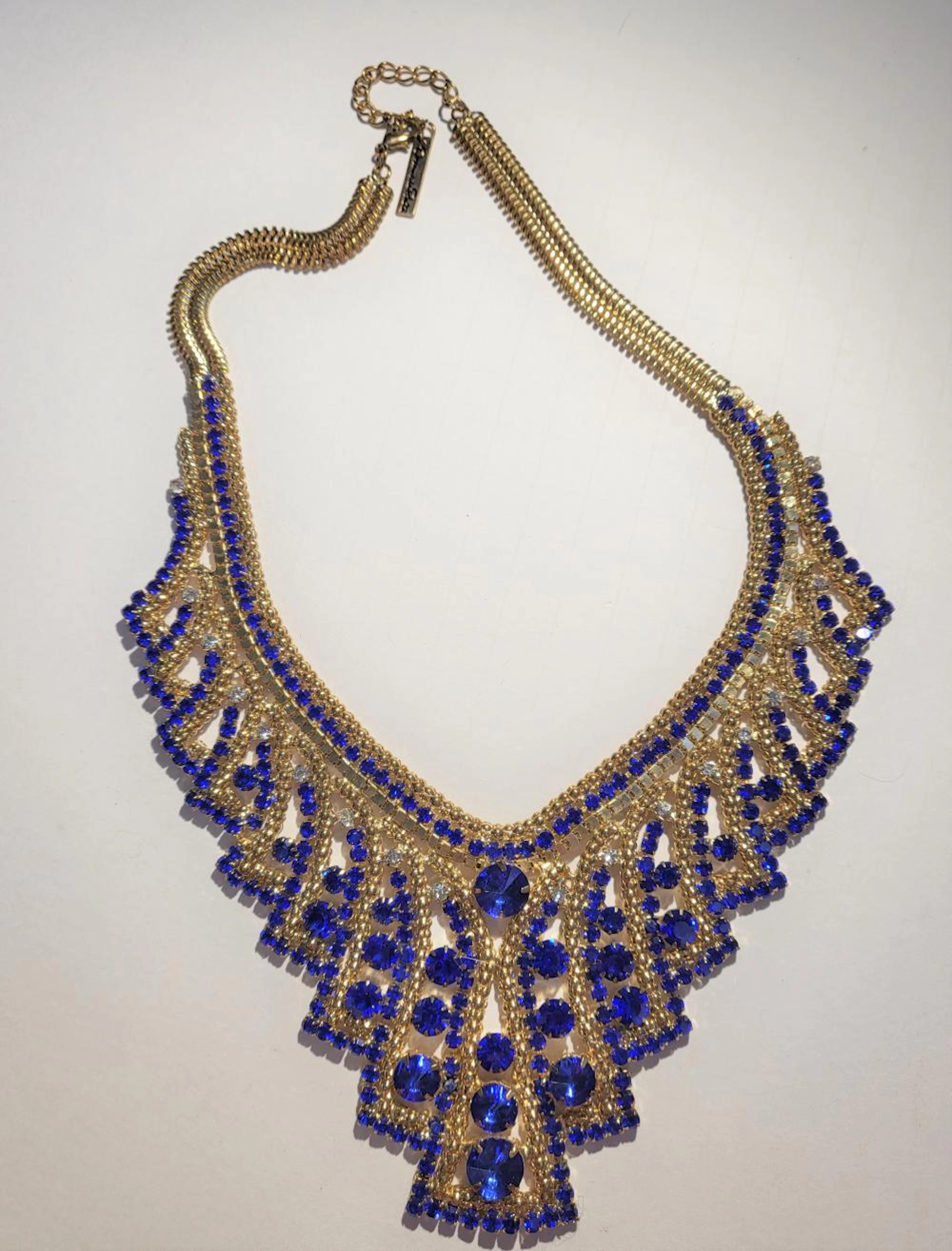 Vintage Oscar de la renta Runway Statement Bib Necklace