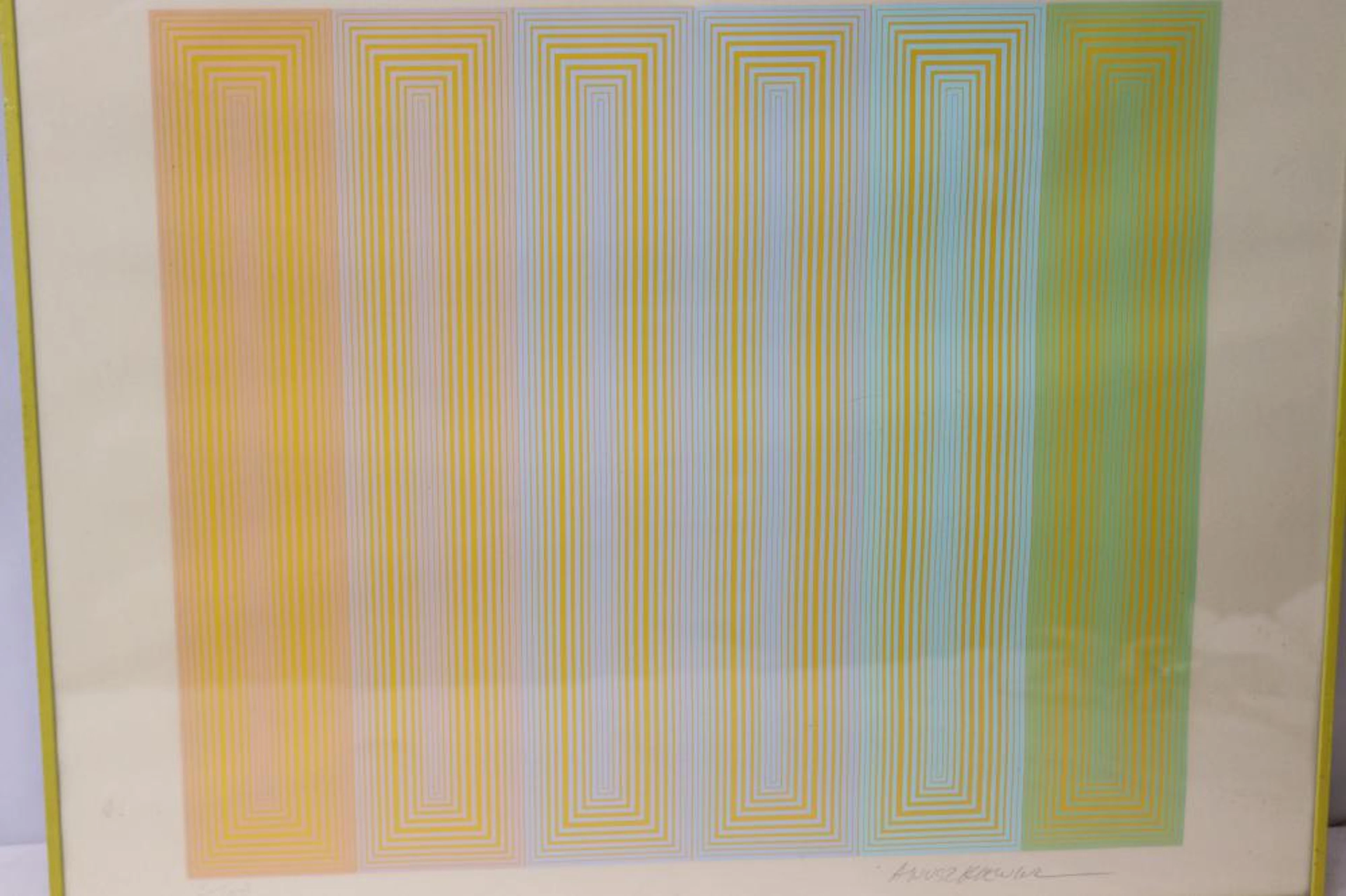 Abstract Lithograph by Richard Anuszkiewicz Pencil Signed & Numbered #9/150