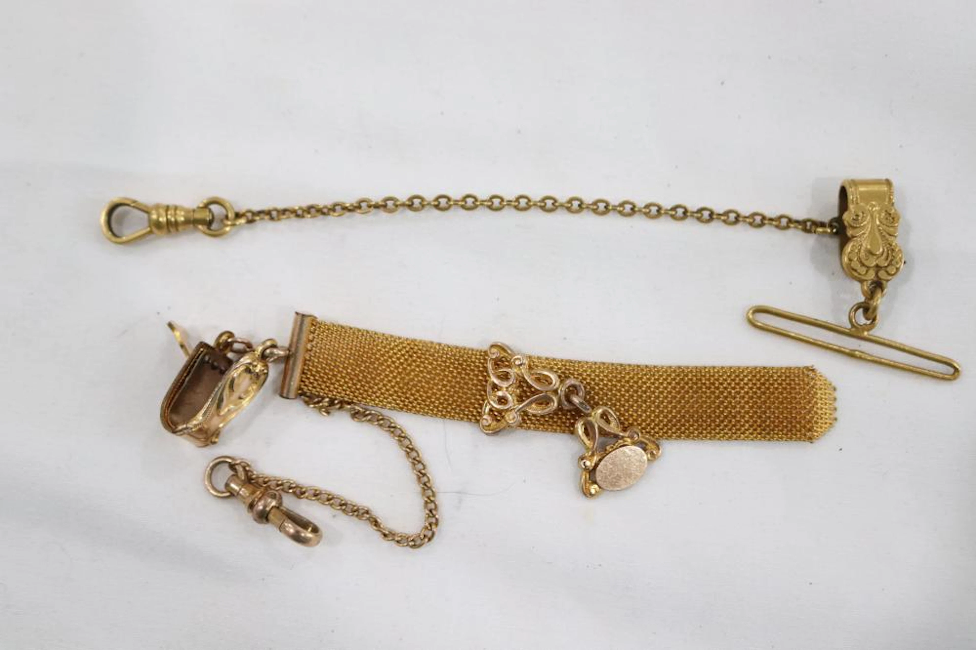 Lot of 2 Antique Victorian Watch Fobs, Signed, Marathon & Austen & Stone
