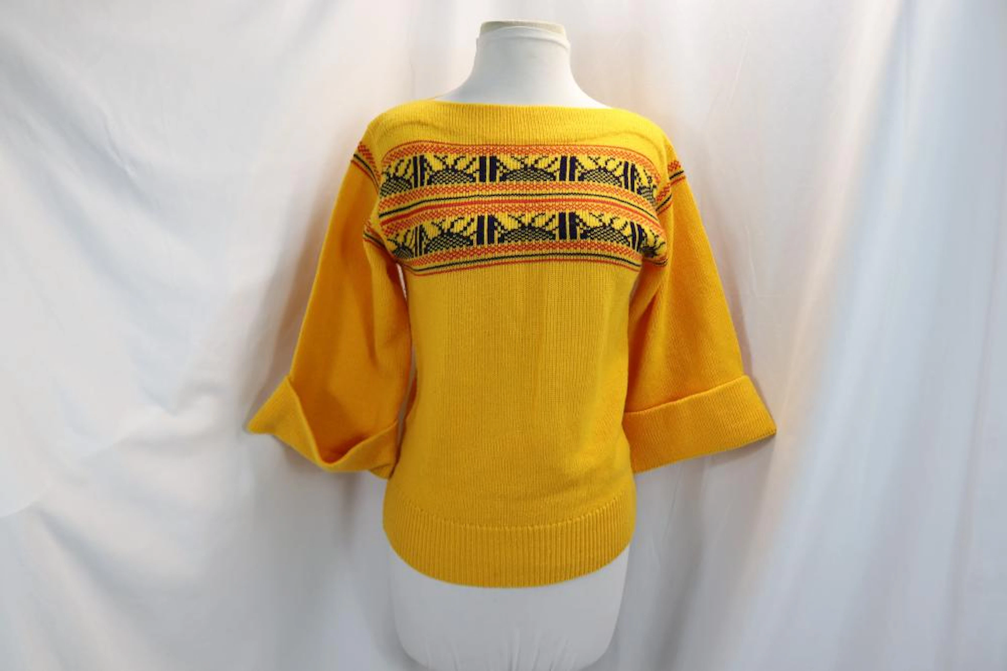 Vintage 1970's Gold Knit Sweater