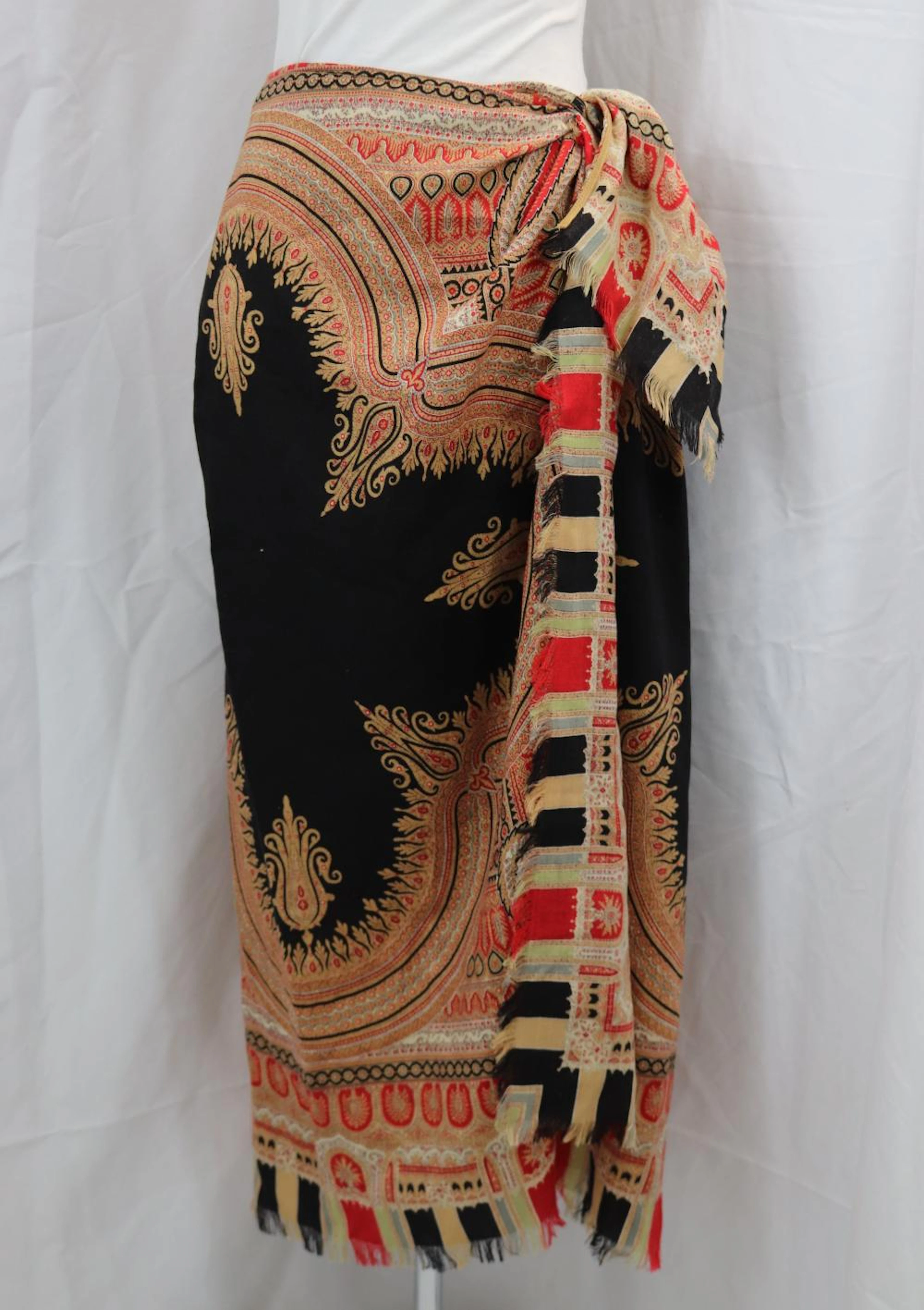 Vintage 1980's Emanuel Ungaro Paisley Wrap Skirt