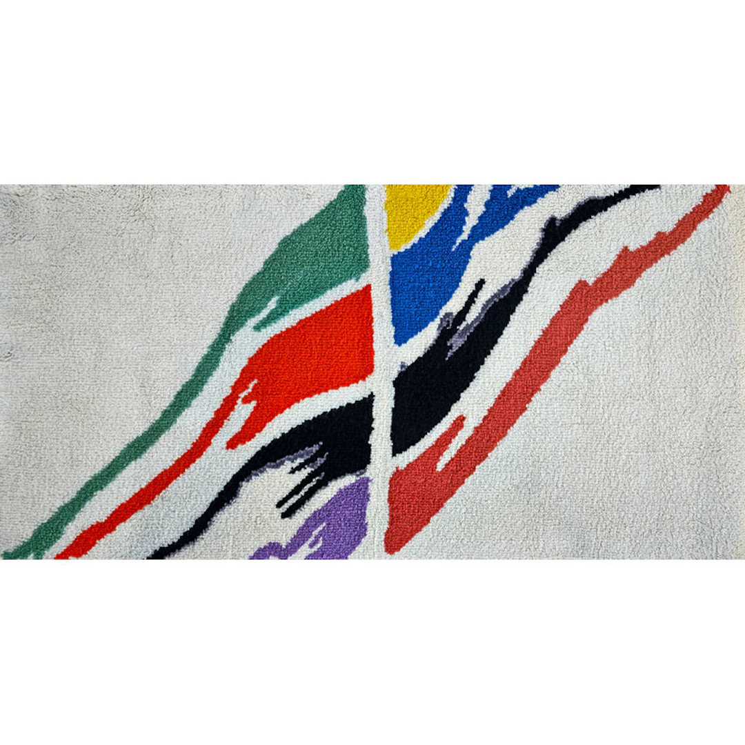 AFTER MORRIS LOUIS Hooked rug