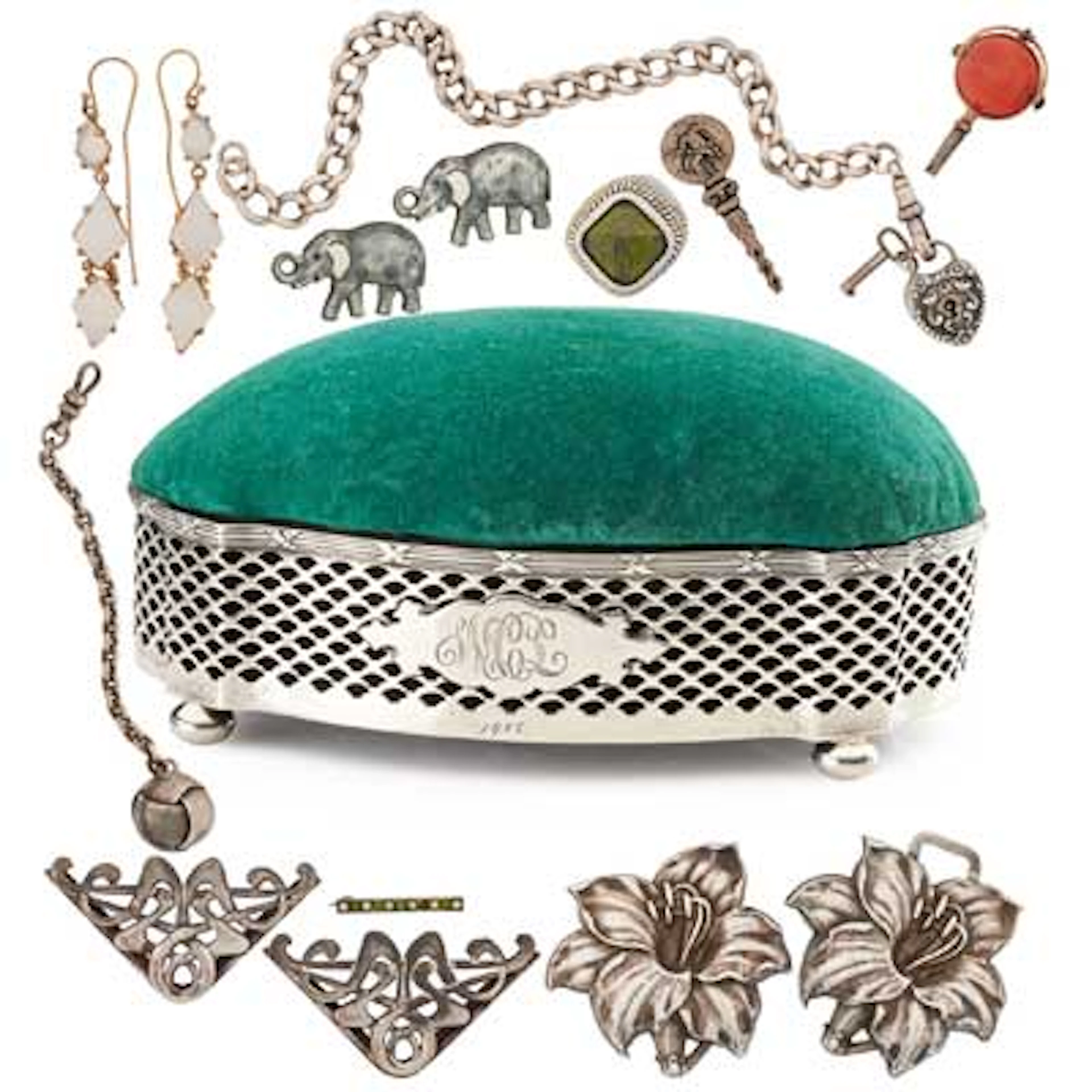 15 PIECES OF SILVER OR GOLD JEWELRY...